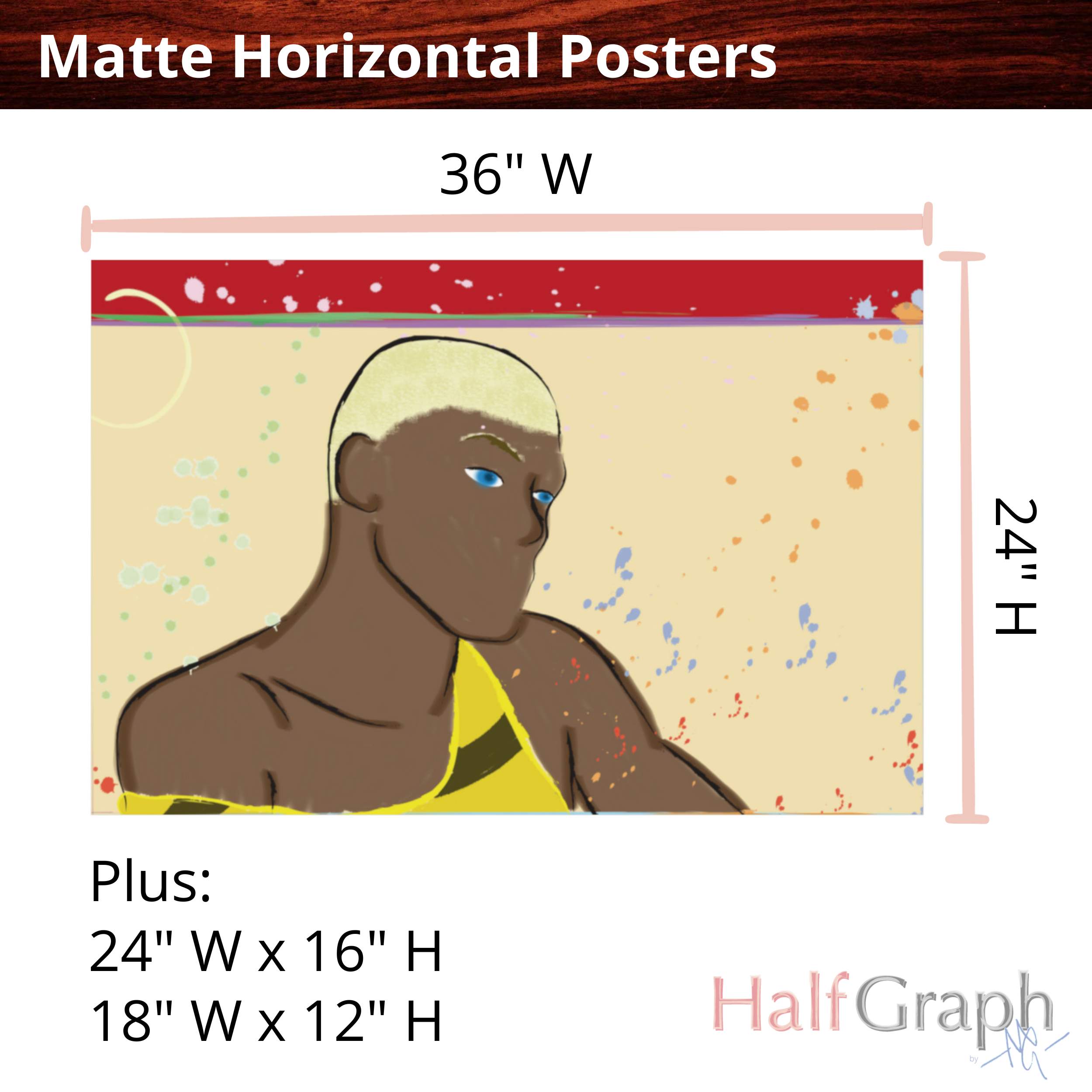 Every Guy Series - Sporty Realness Edition in Green, Matte Horizontal Poster, Wall Art product thumbnail image Every Guy Series - Sporty Realness Edition in Green, Matte Horizontal Poster, Wall Art product thumbnail image