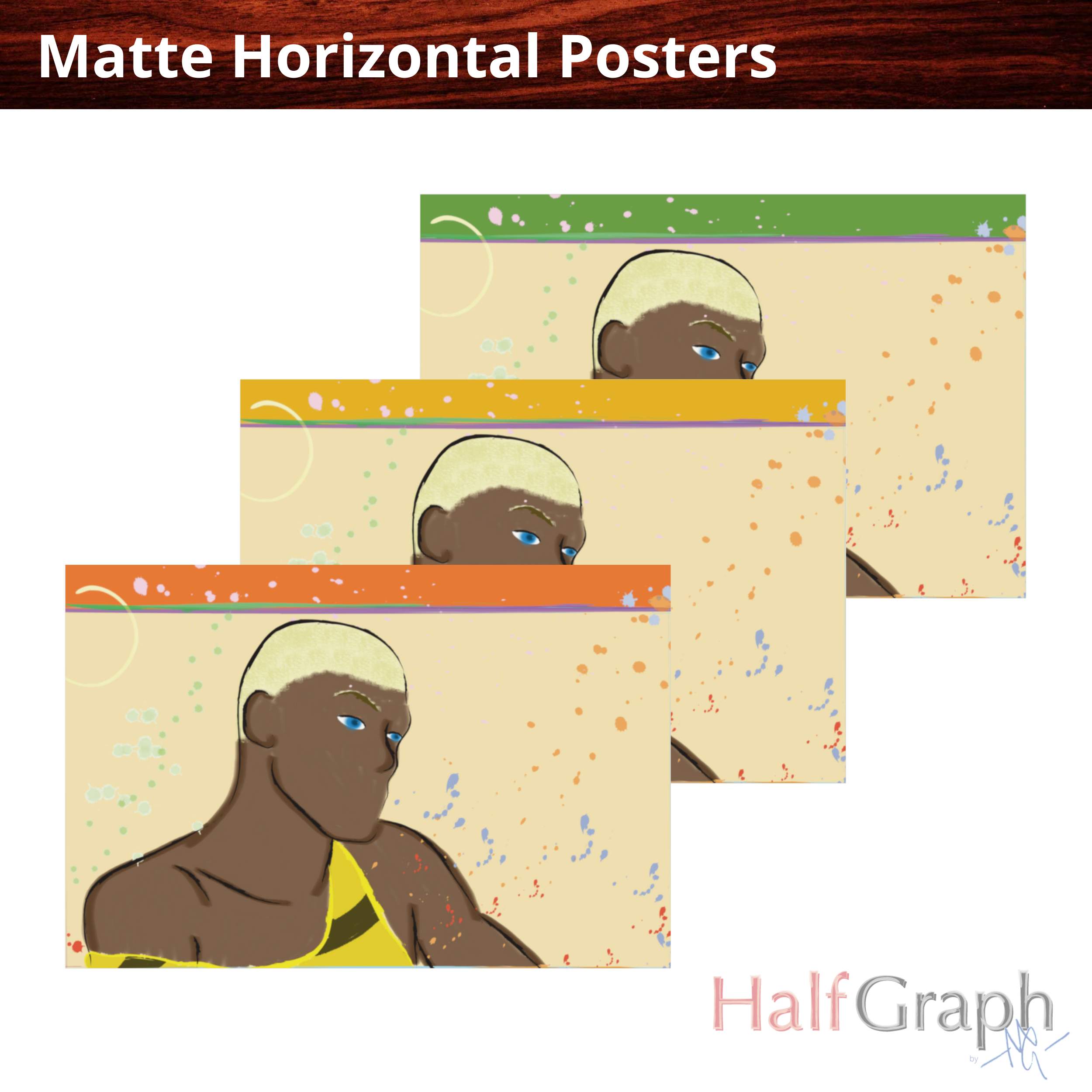 Every Guy Series - Sporty Realness Edition in Red, Matte Horizontal Poster, Wall Art product thumbnail image