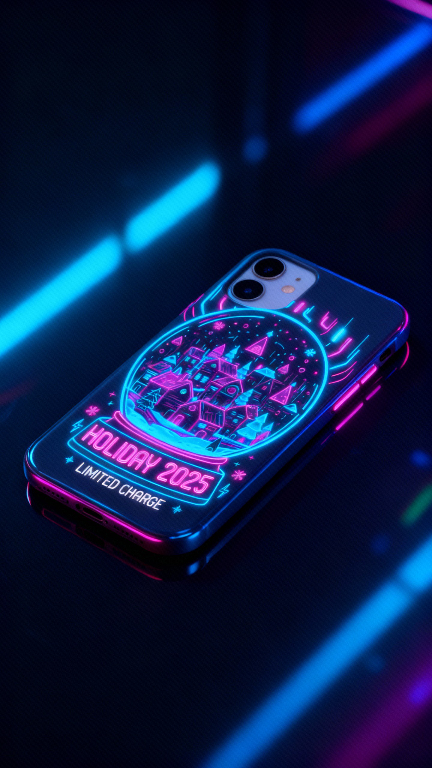Holiday 2025 Neon Snow Globe Phone Case product thumbnail image