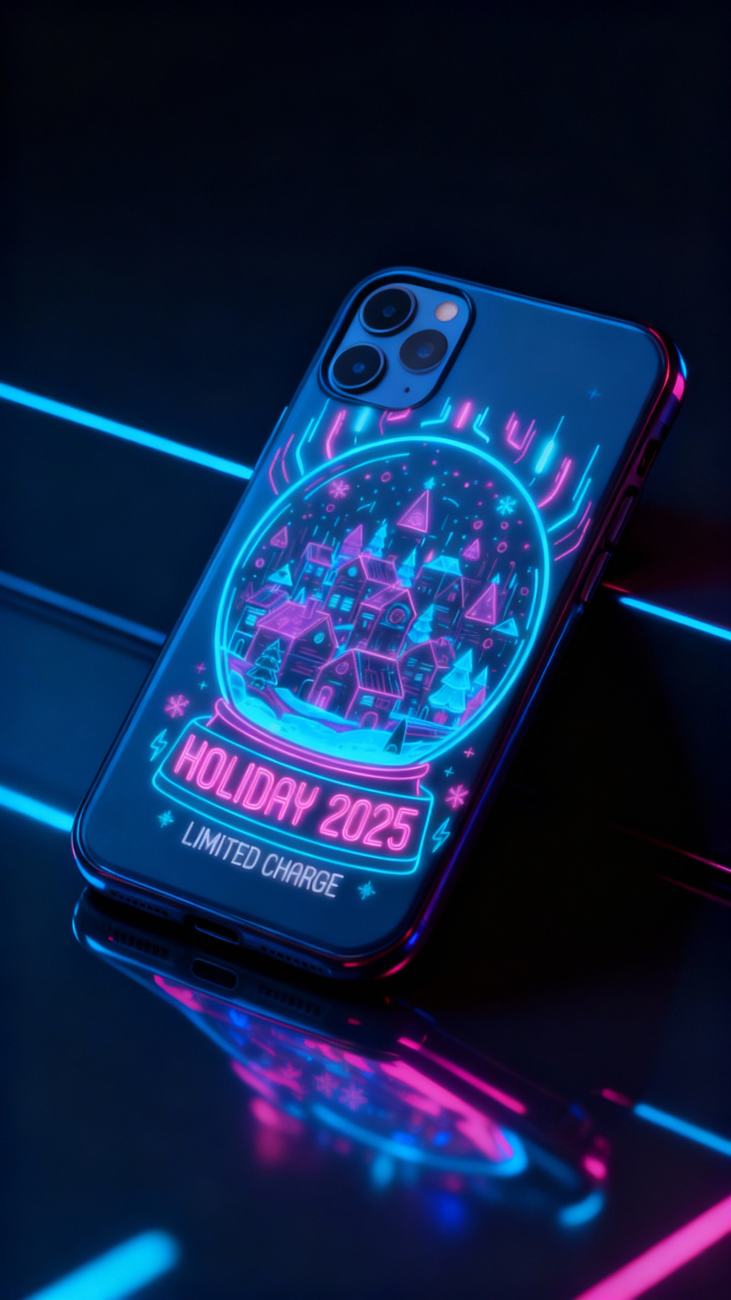Holiday 2025 Neon Snow Globe Phone Case product thumbnail image Holiday 2025 Neon Snow Globe Phone Case product thumbnail image