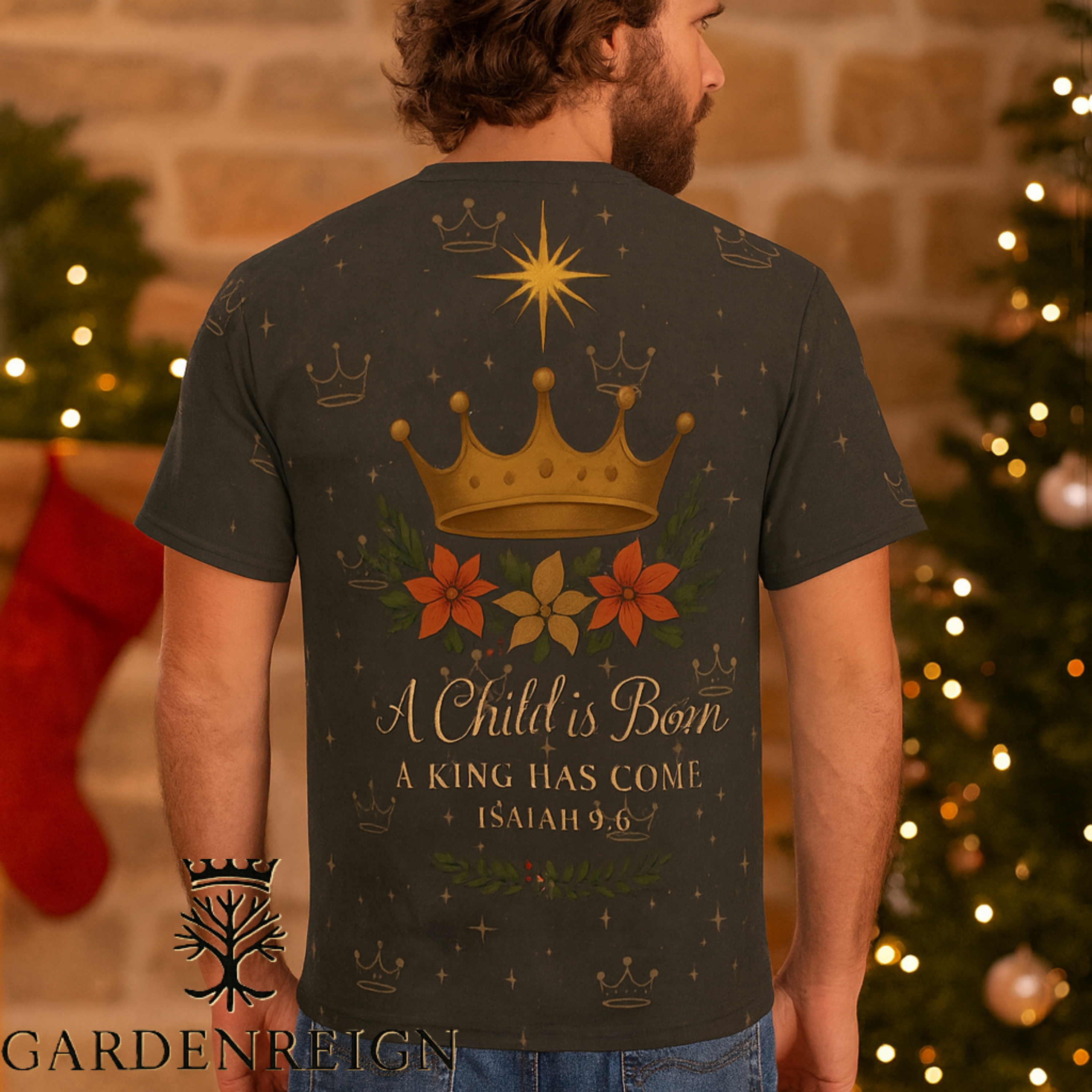 King of Kings Christmas Shirt • Vintage Royal Crown Christian AOP Tee • Nativity Scripture Shirt • Jesus Is King Holiday Shirt • Faith Christmas Gift product thumbnail image King of Kings Christmas Shirt • Vintage Royal Crown Christian AOP Tee • Nativity Scripture Shirt • Jesus Is King Holiday Shirt • Faith Christmas Gift product thumbnail image