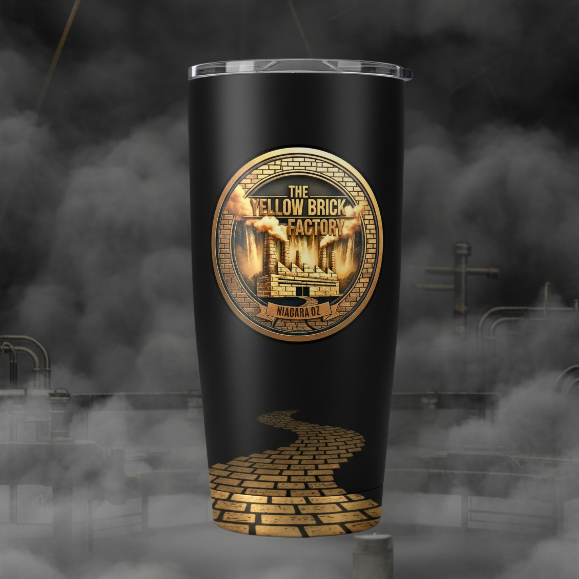 20oz Yellow Brick Factory Stainless Steel Tumbler product thumbnail image 20oz Yellow Brick Factory Stainless Steel Tumbler product thumbnail image