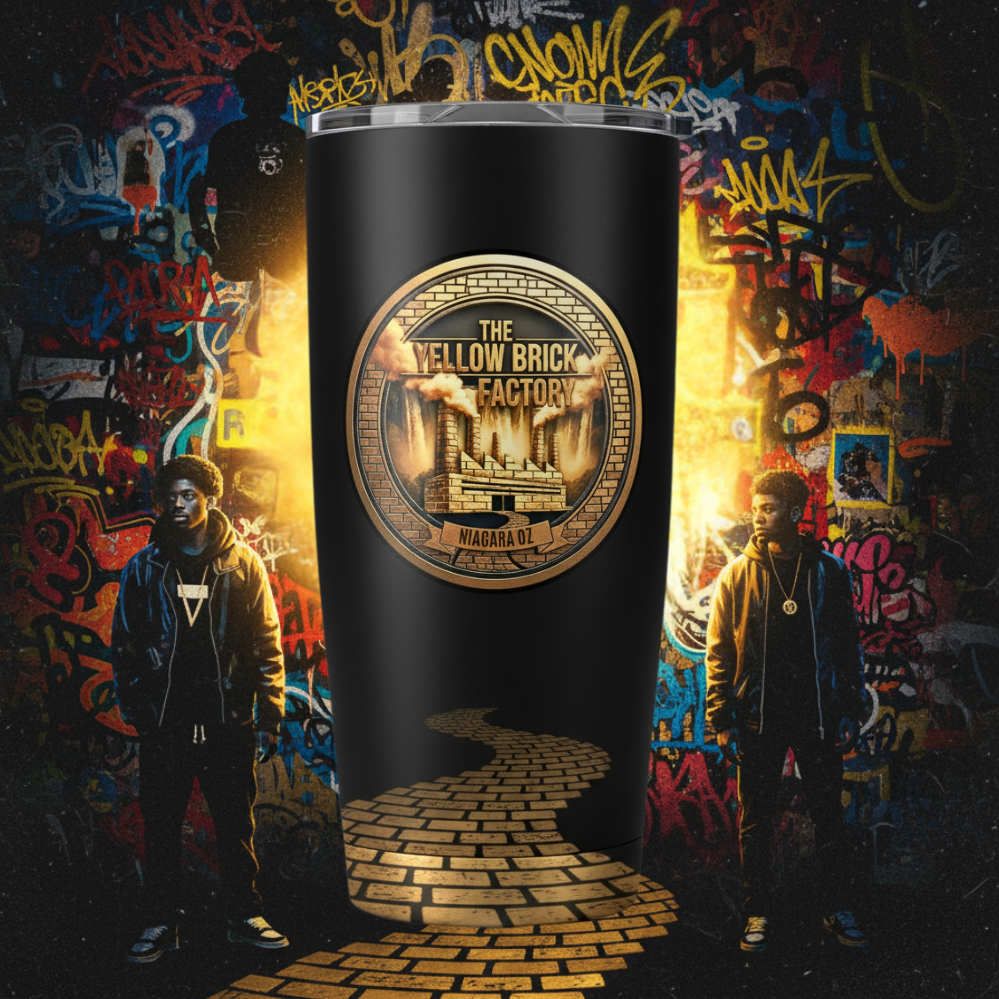 20oz Yellow Brick Factory Stainless Steel Tumbler product thumbnail image 20oz Yellow Brick Factory Stainless Steel Tumbler product thumbnail image