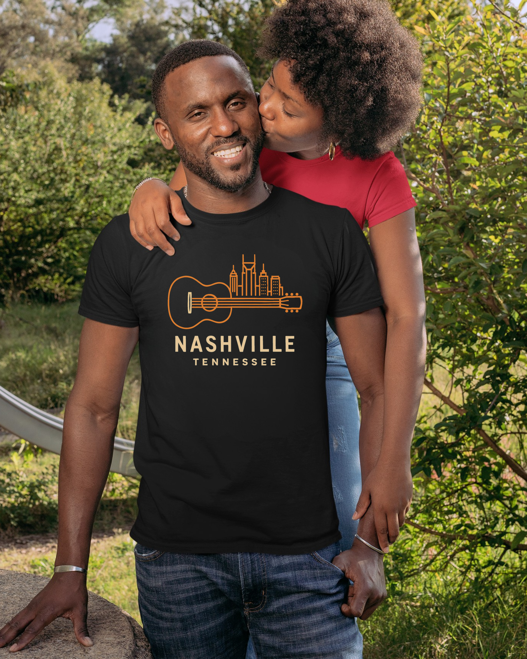 Nashville Skyline Guitar Unisex T-Shirt product thumbnail image
