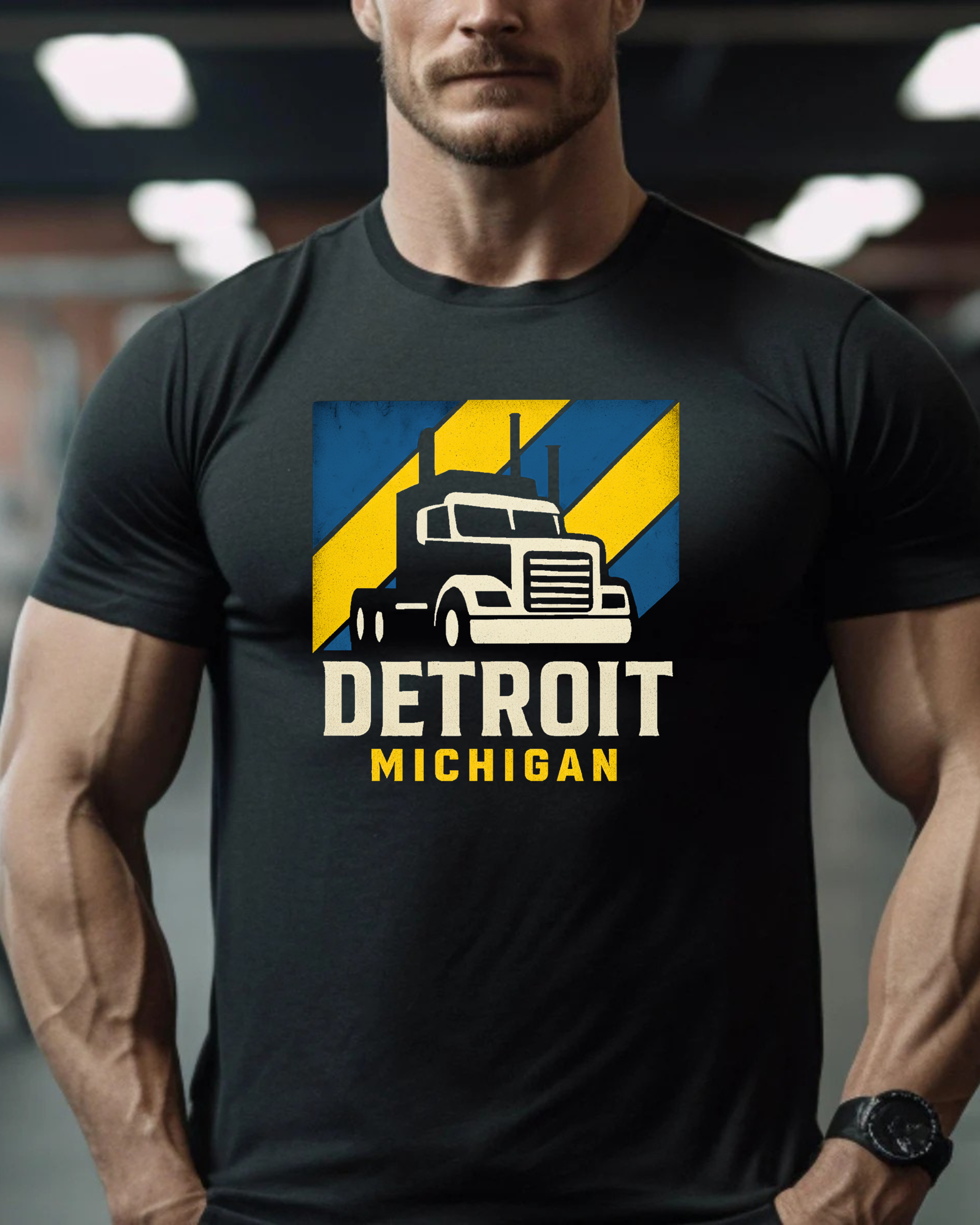 Detroit Michigan Truckers Tee – Motor City Haul product thumbnail image