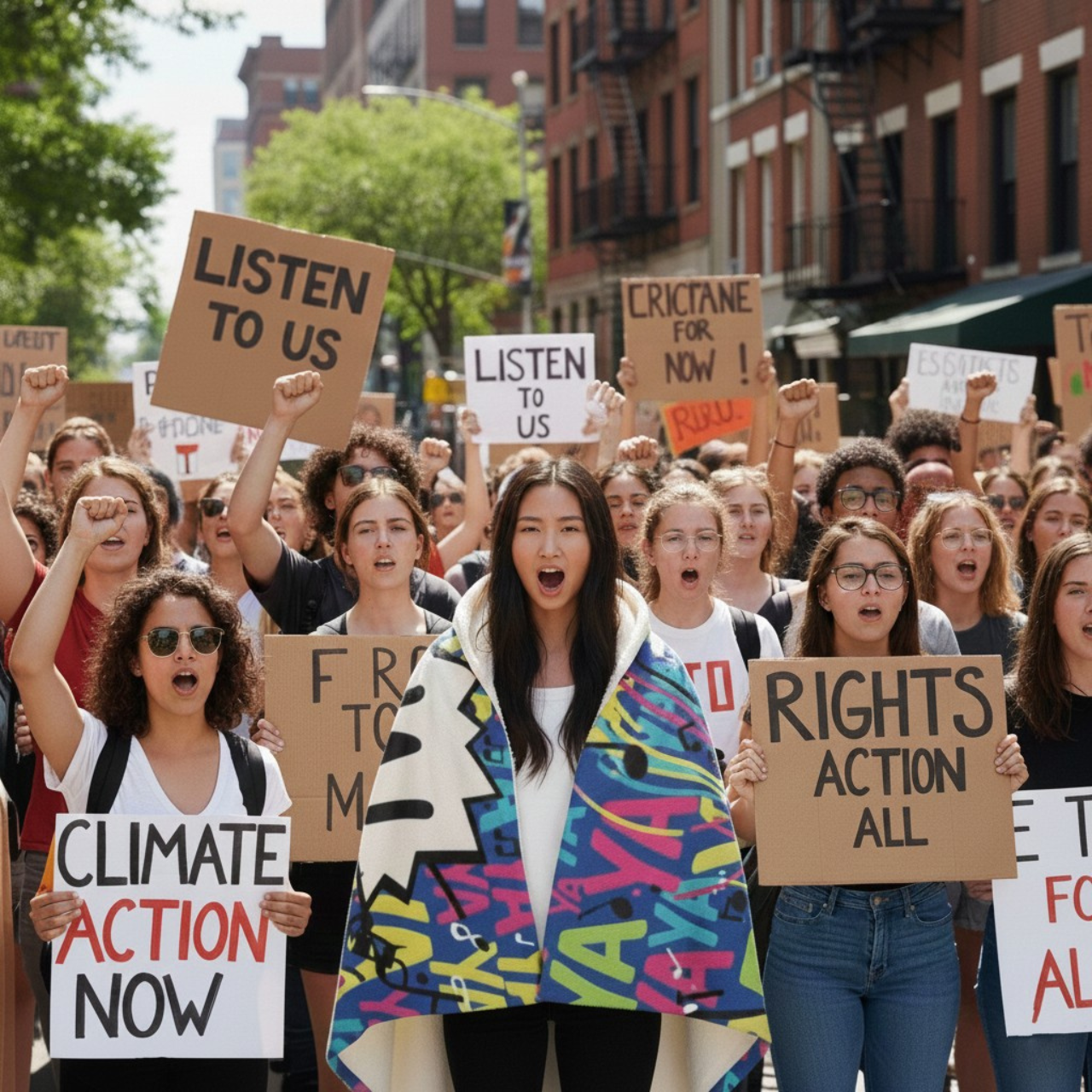 Brain Rot Ya Ya Ya - Hooded Sherpa Fleece Blanket product thumbnail image