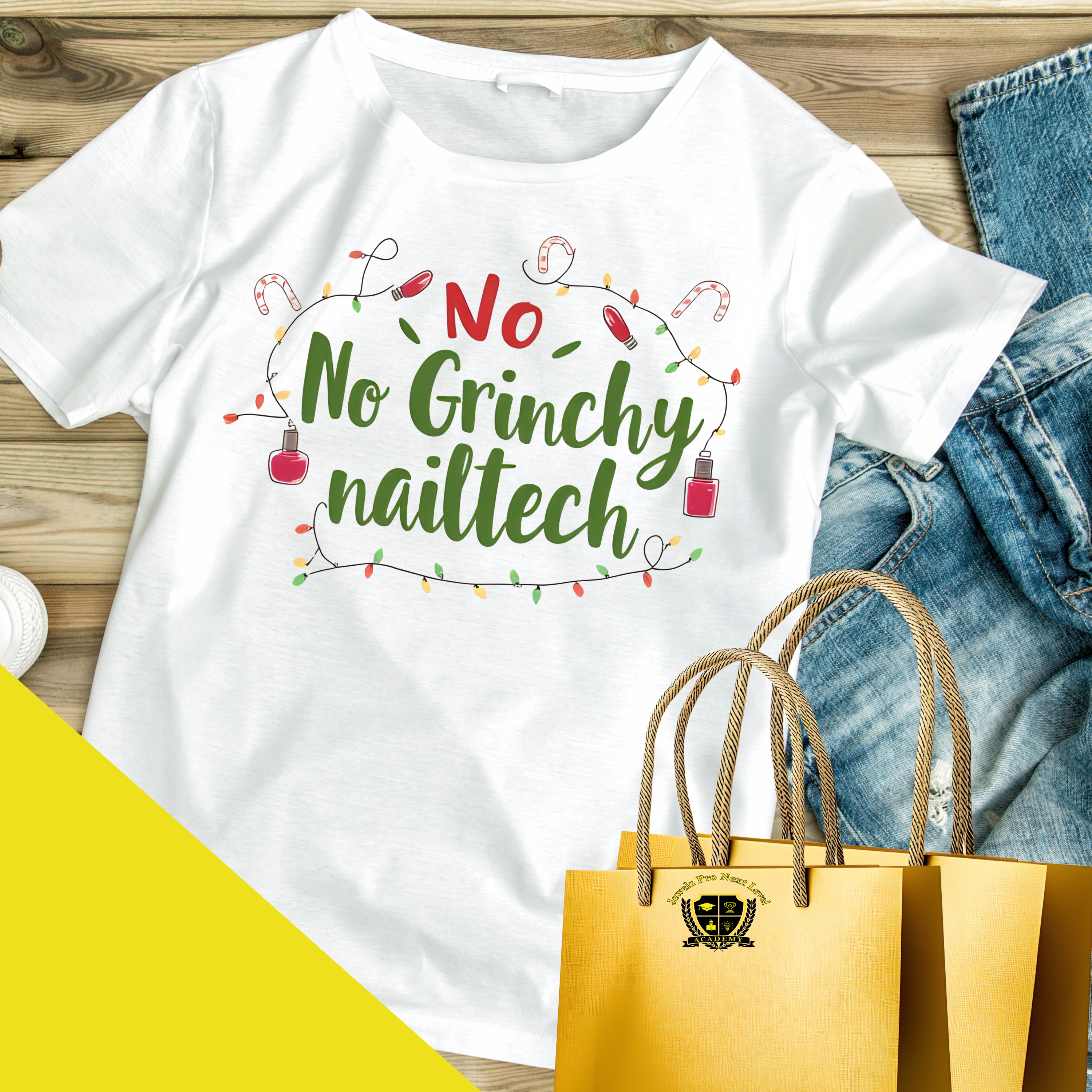 Christmas Mom Teen Gift Unisex Heavy Cotton Tee - Nail Tech Beginner Customers