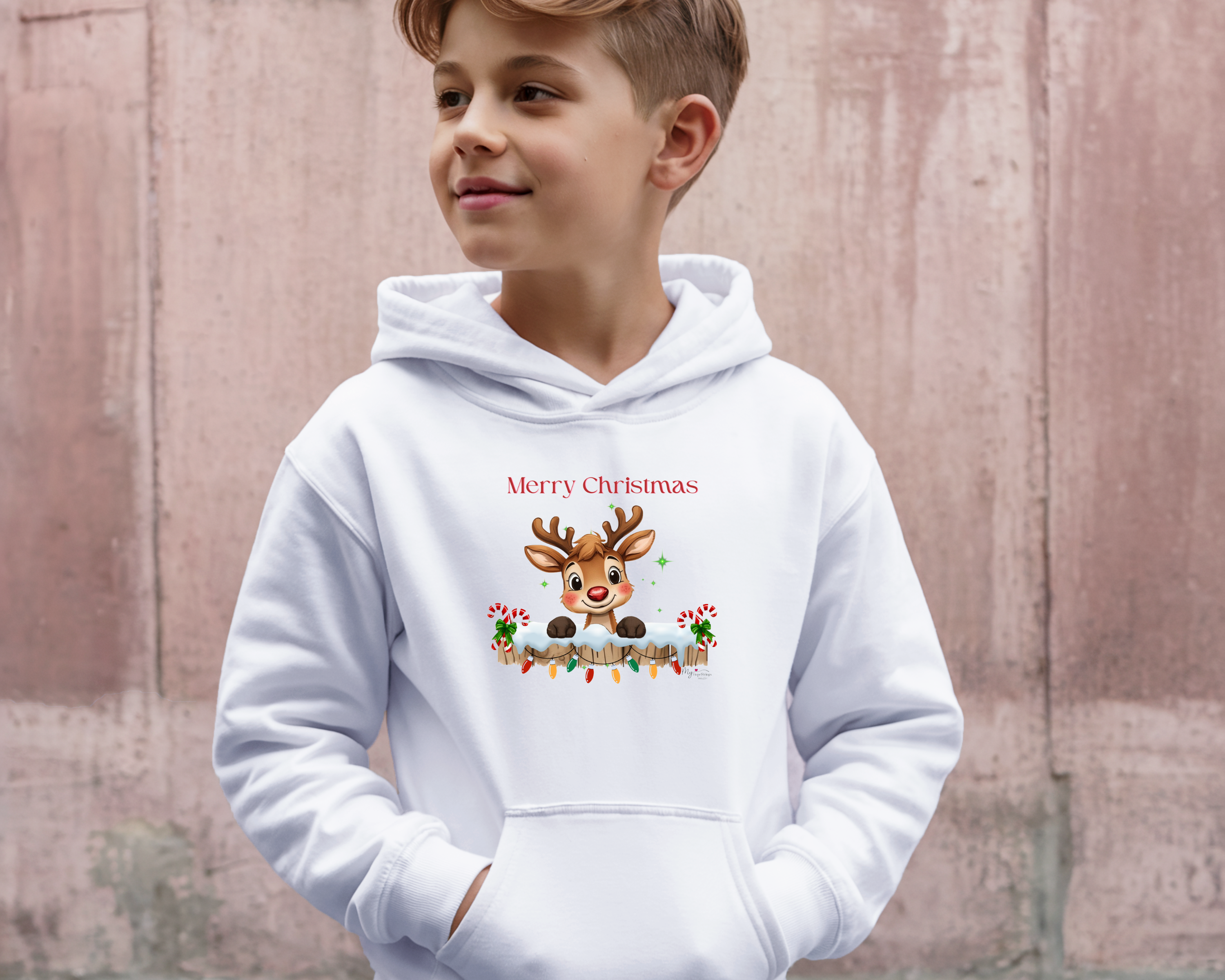 Kids Christmas Reindeer Hoodie – "Merry Christmas" Cute Holiday Sweatshirt Kids Christmas Reindeer Hoodie – "Merry Christmas" Cute Holiday Sweatshirt