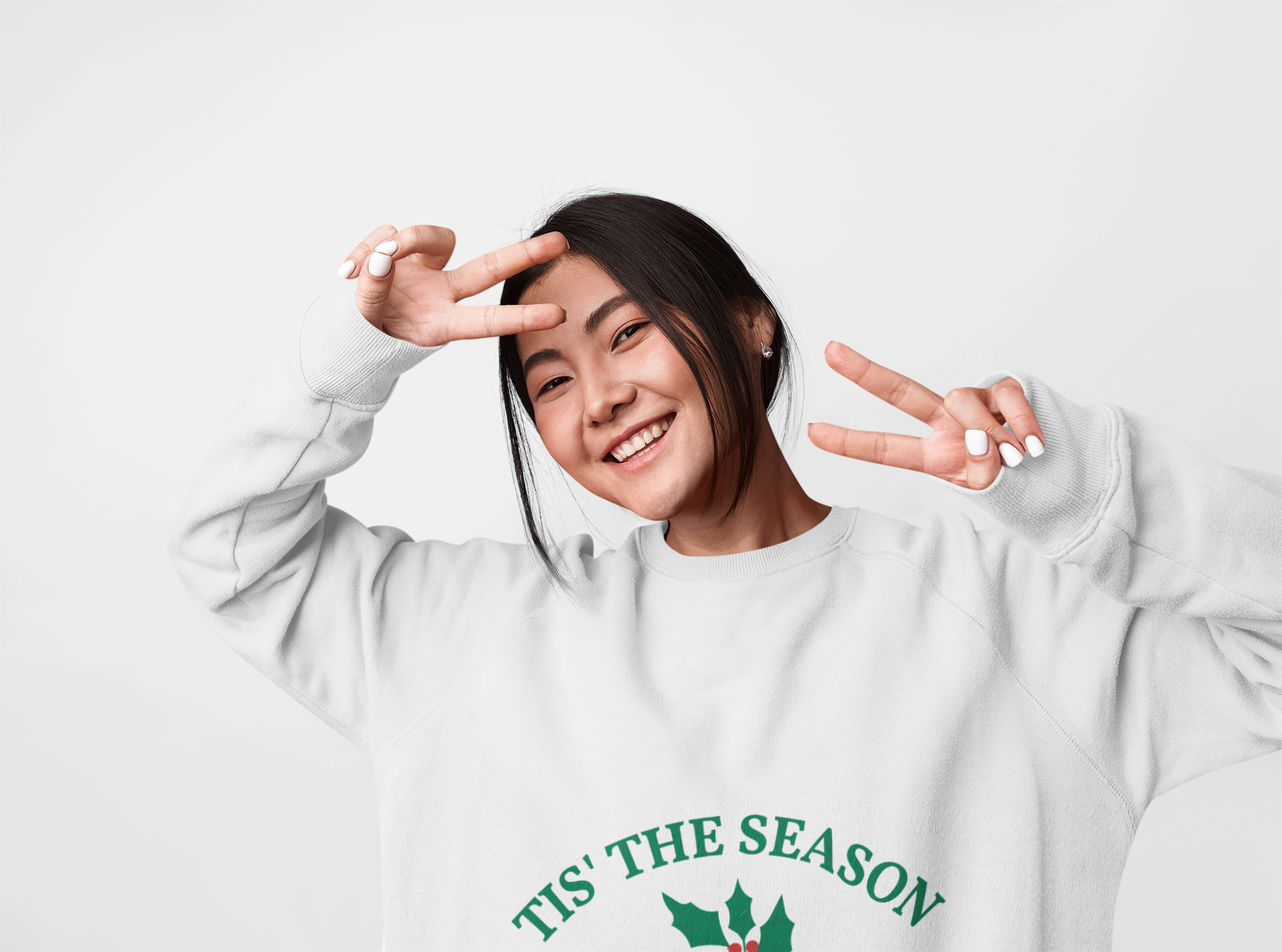 Holiday Crewneck Sweatshirt — "Tis The Season 2025" Christmas Holly Sweatshirt Unisex product thumbnail image Holiday Crewneck Sweatshirt — "Tis The Season 2025" Christmas Holly Sweatshirt Unisex product thumbnail image