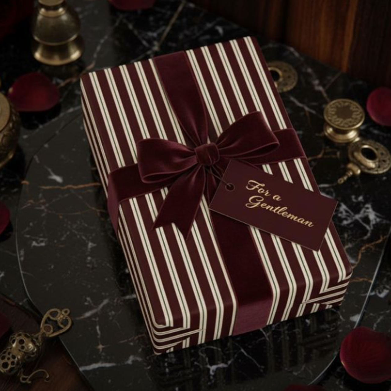 Pattern Merry Christmas Wrapping Paper | Red Collection product thumbnail image