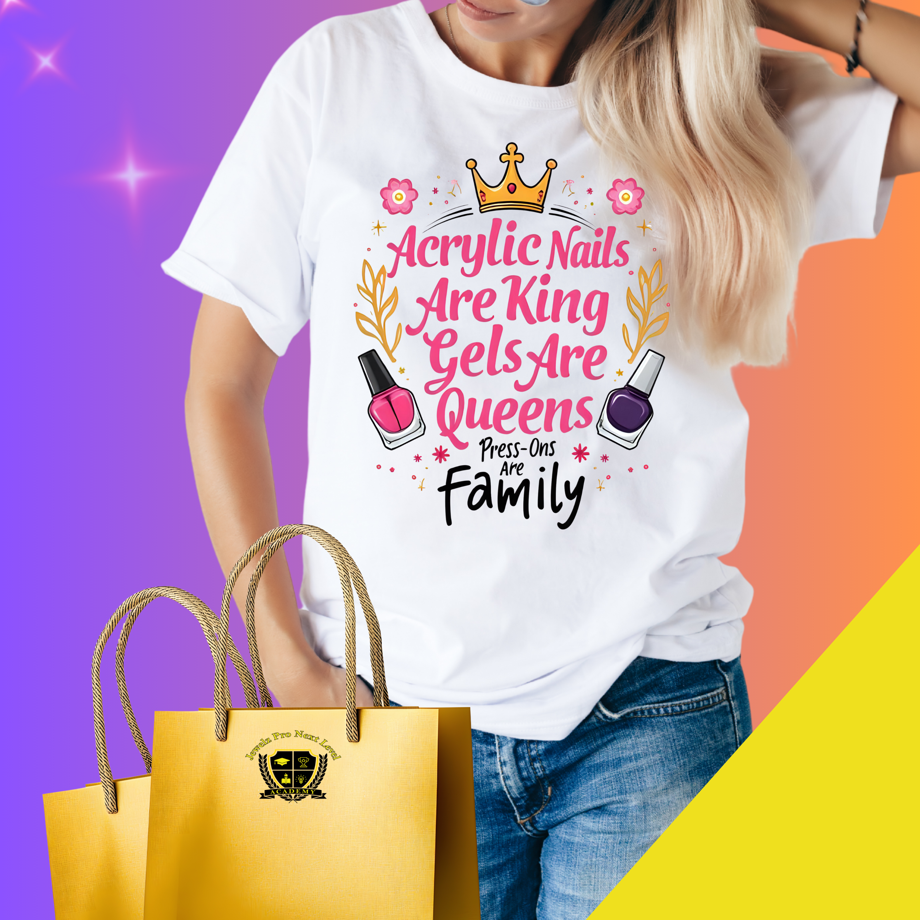 Teen Nail Tech T-Shirt — Girl Salon Acrylic &amp; Gel Nails Gift