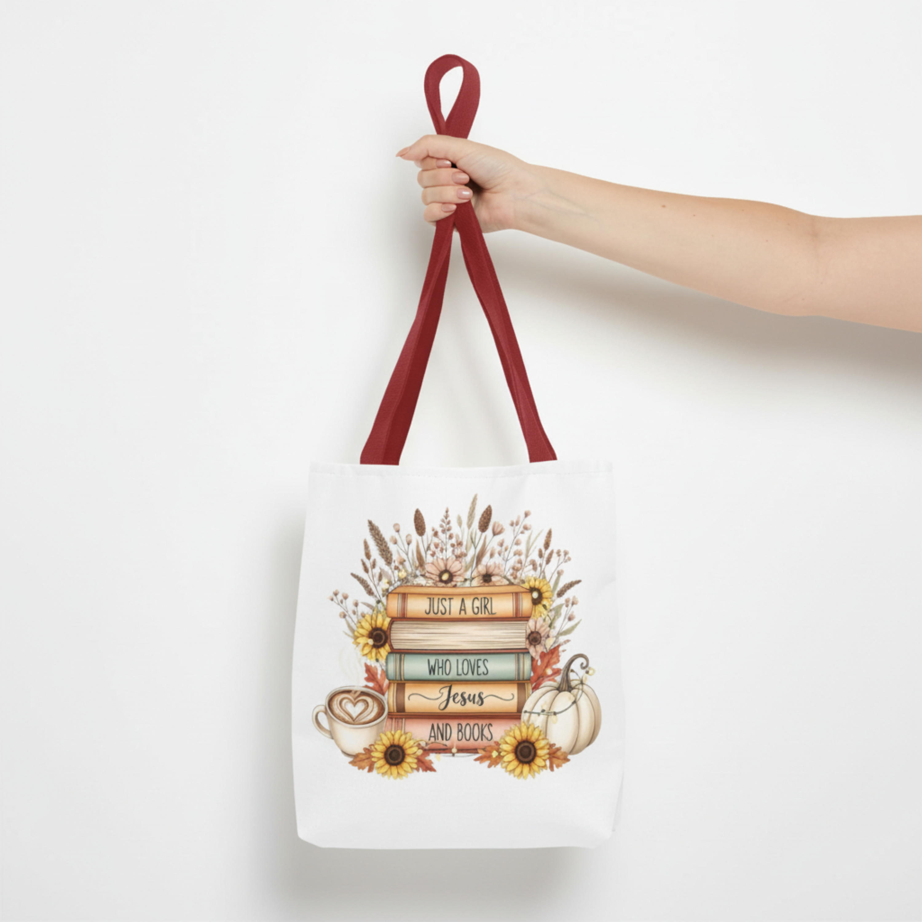 Jesus And Books Lover Fall Version - Tote Bag product thumbnail image