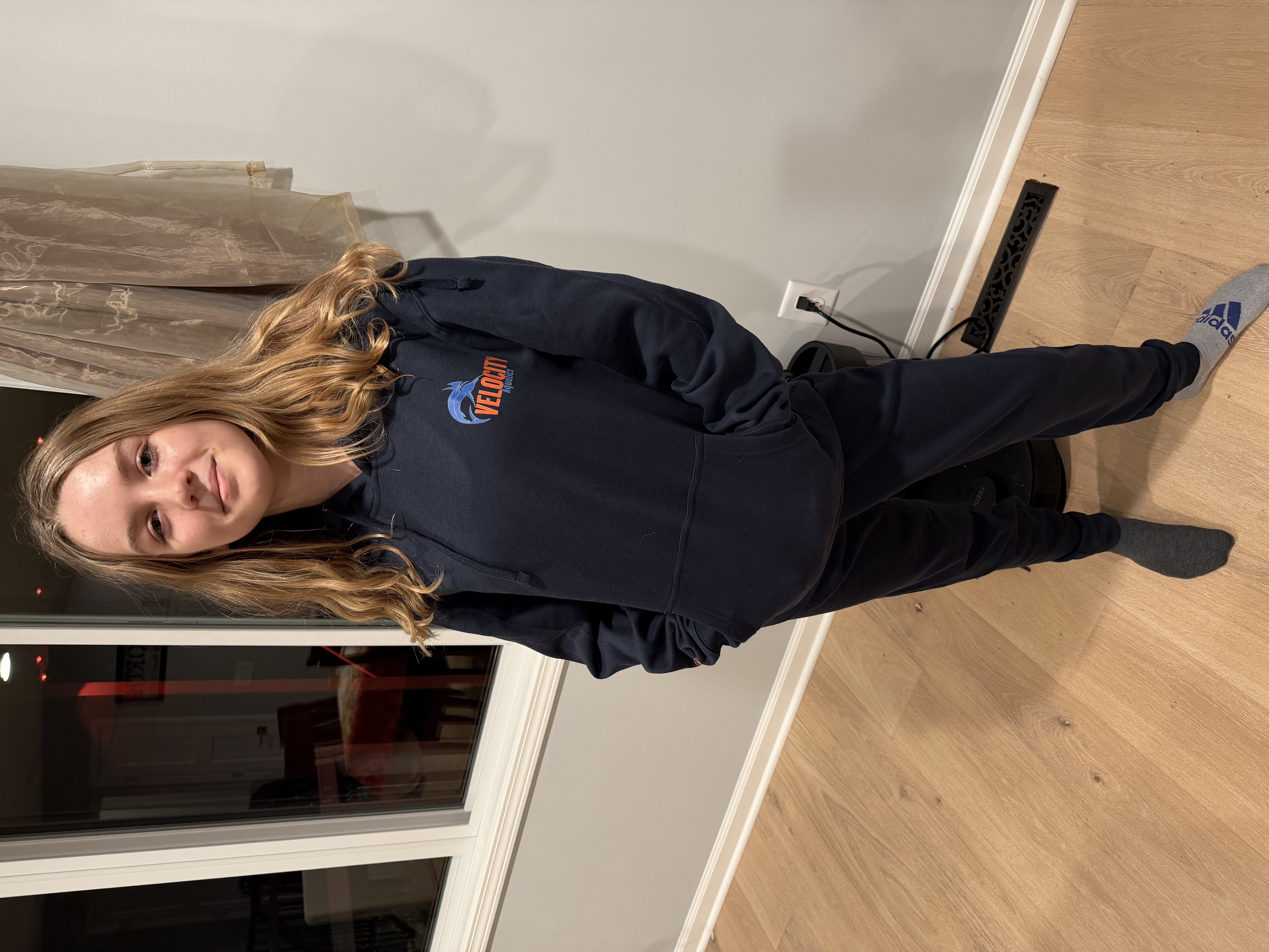 Adult Velocity Swim Team Hoodie — Personalized Name Back product thumbnail image
