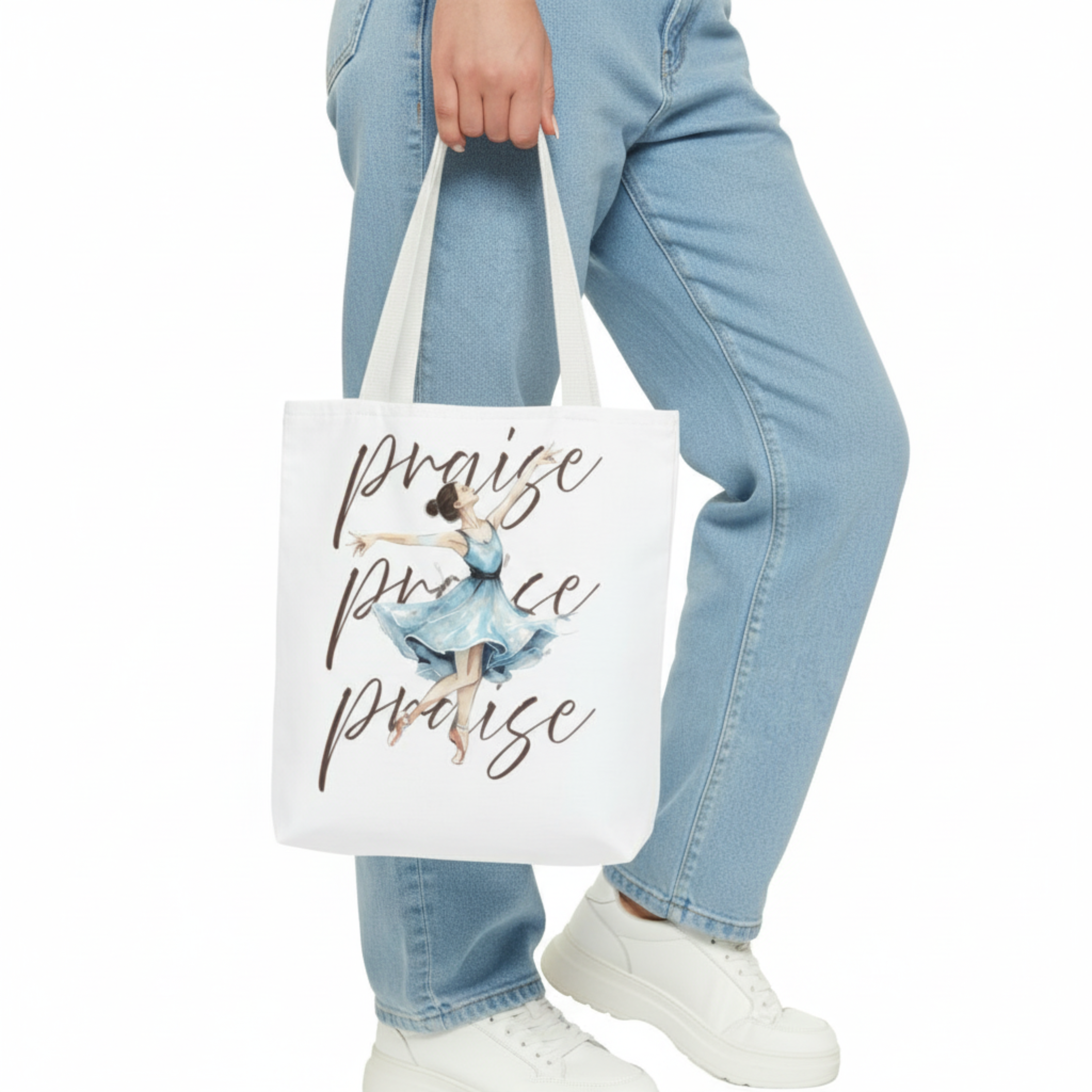 Blue Dance Worship - Tote Bag product thumbnail image Blue Dance Worship - Tote Bag product thumbnail image