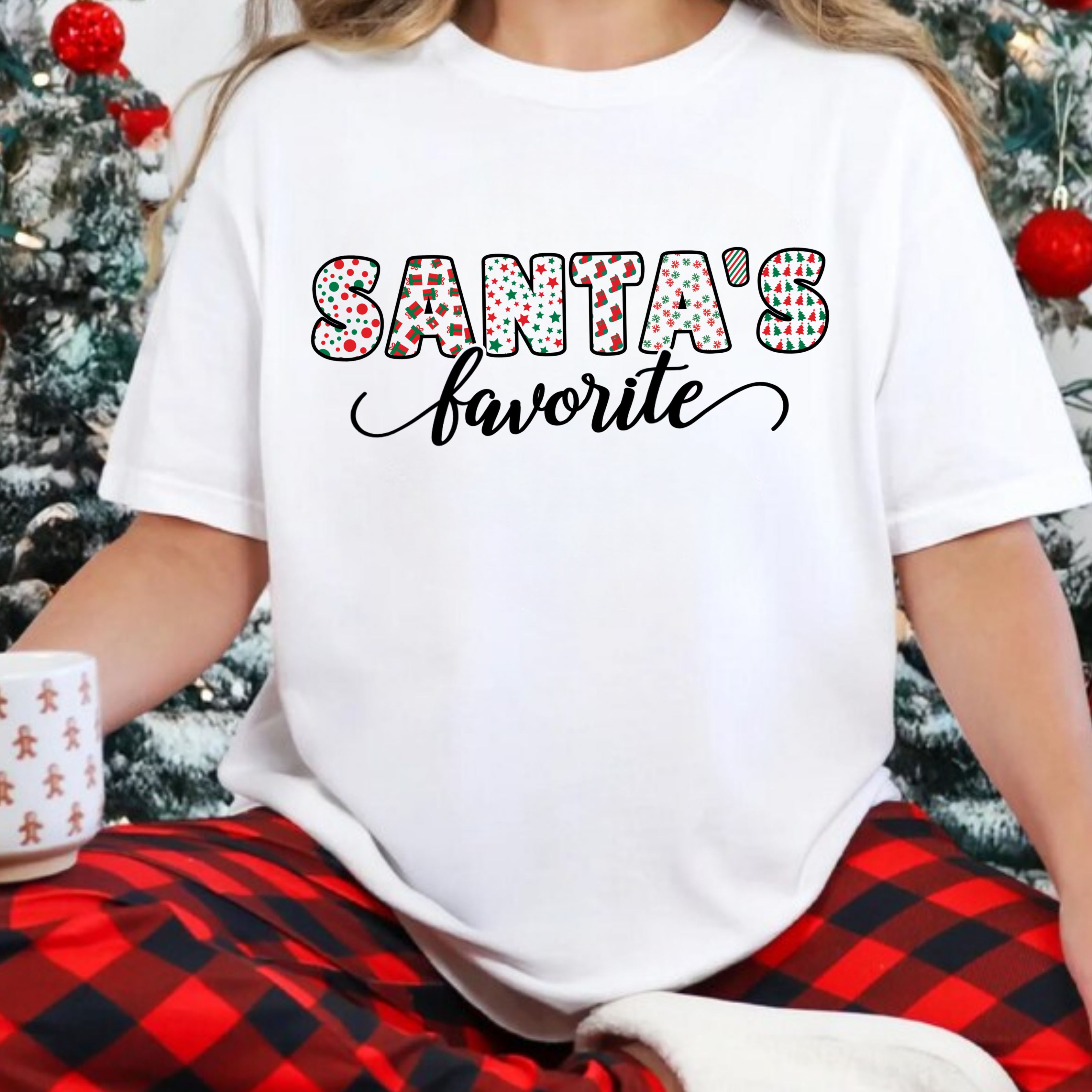 Santa's Favorite — Festive Christmas Graphic Tee