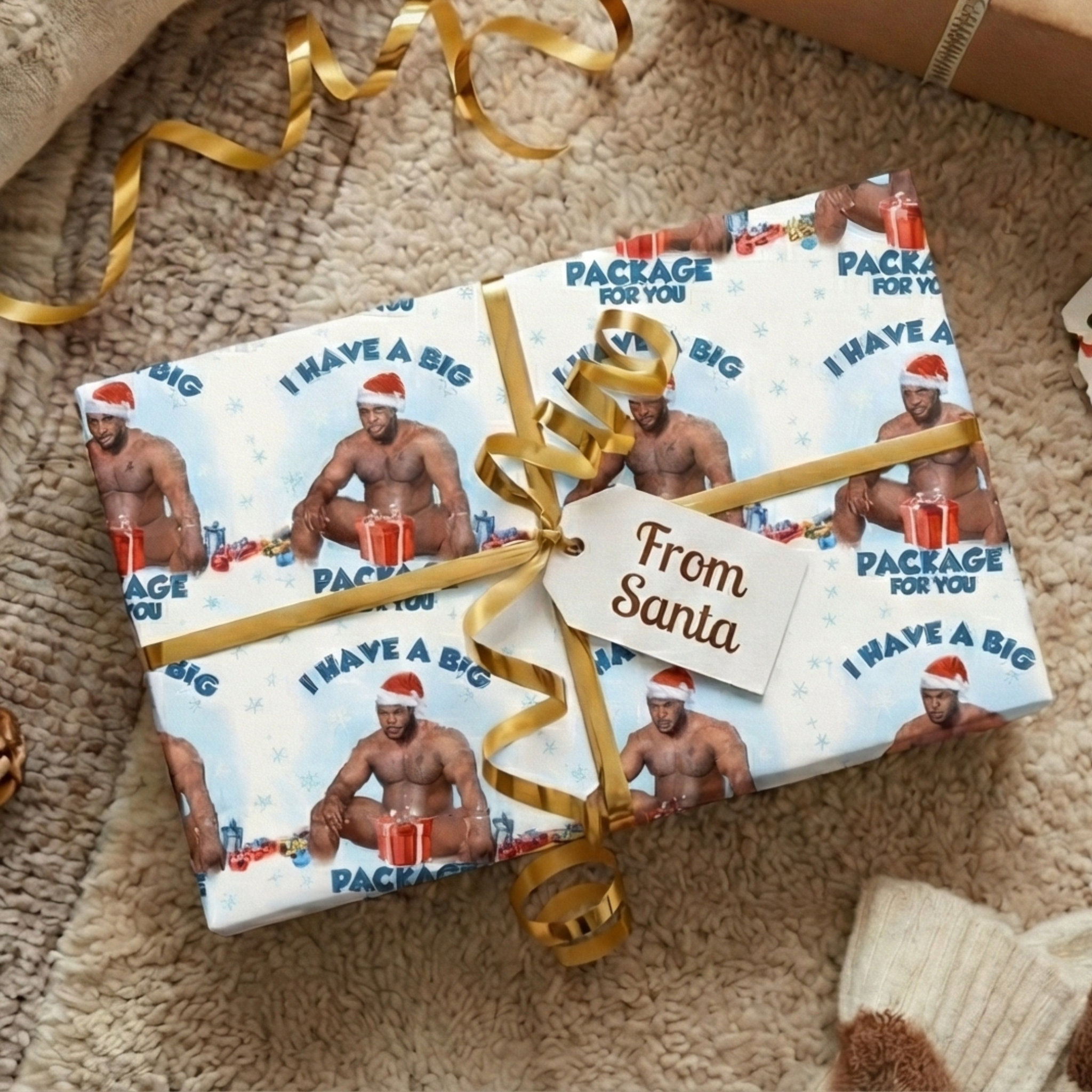 Barry Woods Meme Christmas Wrapping Paper — "I Have a Big Package for You" Holiday Gift Wrap, Funny Meme Holiday Gift Wrap, Digital Present Wrap, Xmas Gifts product thumbnail image Barry Woods Meme Christmas Wrapping Paper — "I Have a Big Package for You" Holiday Gift Wrap, Funny Meme Holiday Gift Wrap, Digital Present Wrap, Xmas Gifts product thumbnail image
