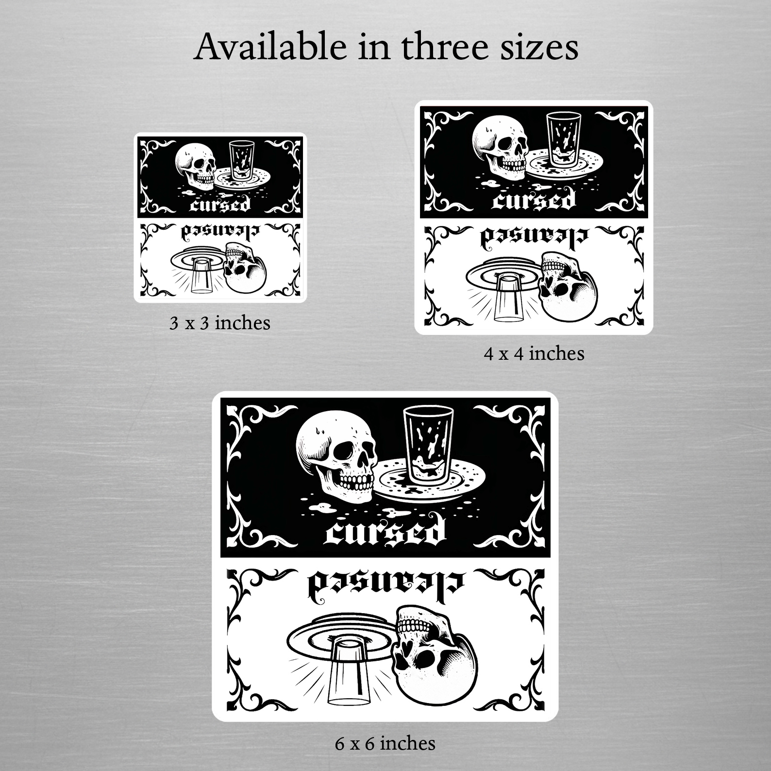 Cleansed or Cursed: Reversible Gothic Skull Dishwasher Magnet , Unique Home Decor, Alternative Art, Halloween Decor, Gift Ideas product thumbnail image