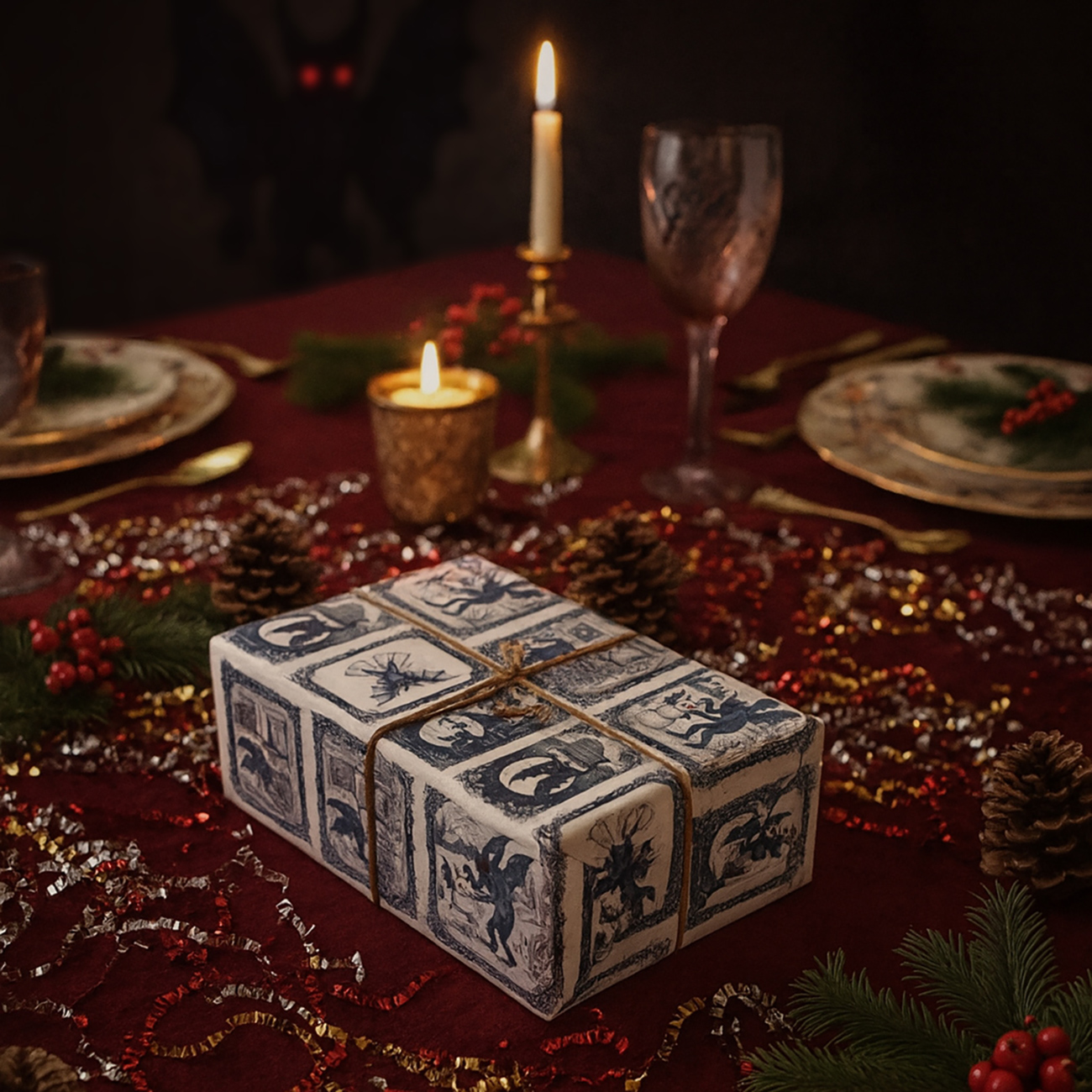 Mothman Holiday Gift Wrap Paper  product thumbnail image