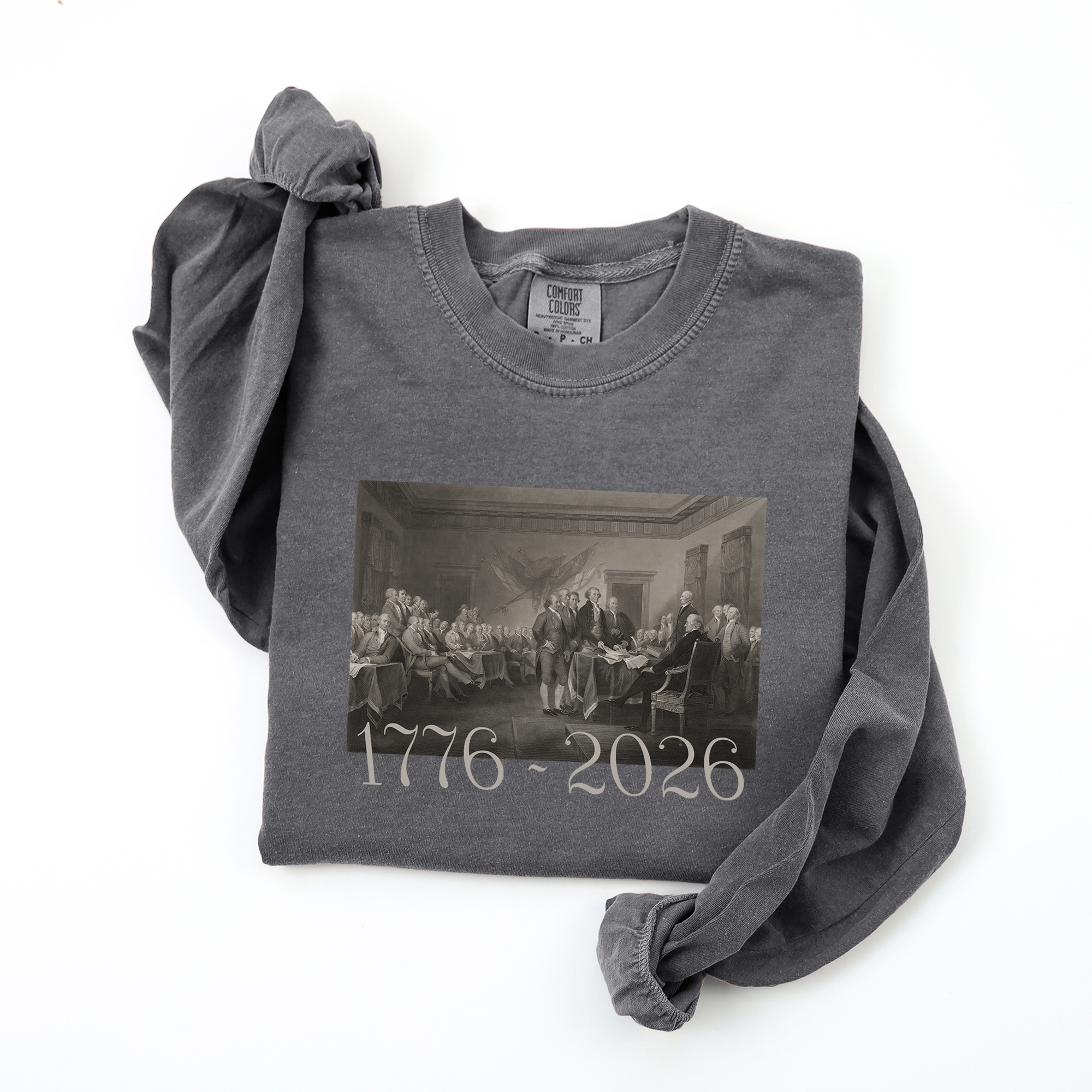 1776-2026 | Declaration of Independence Vintage Long Sleeve Tee