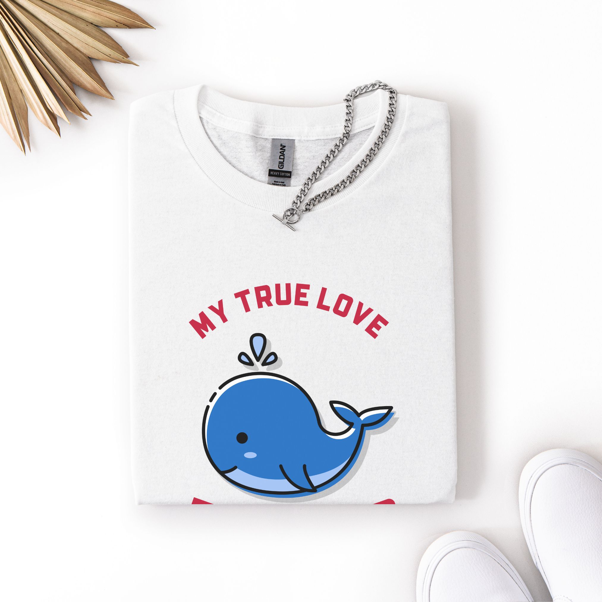 Funny Whale T-Shirt For Whales Lovers My True Love Forever Unisex Heavy Cotton Tee product thumbnail image Funny Whale T-Shirt For Whales Lovers My True Love Forever Unisex Heavy Cotton Tee product thumbnail image