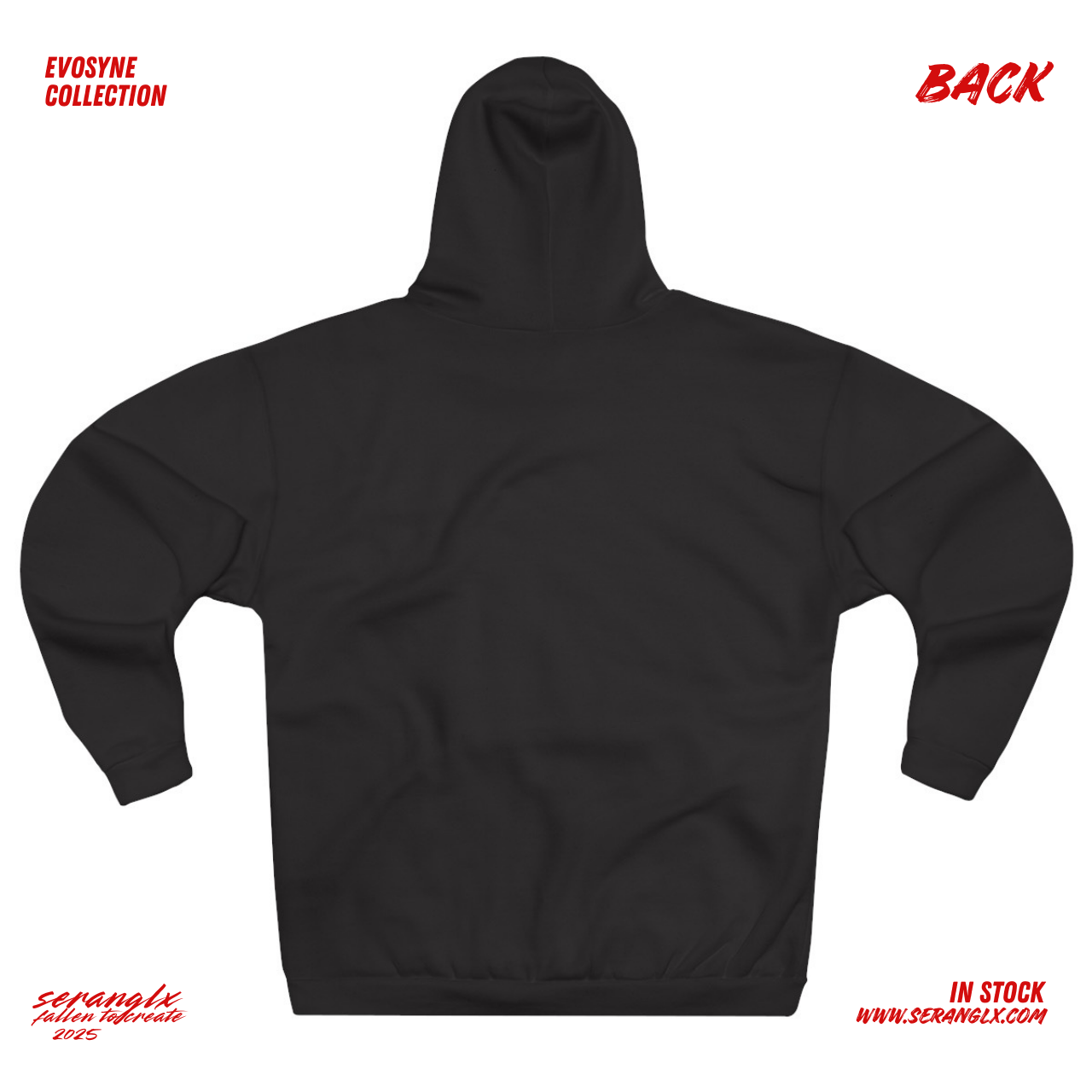 Inspirational Streetwear Hoodie "Inspired By The Fear Of Being Average" Black &amp; Red Pullover Unisex product thumbnail image