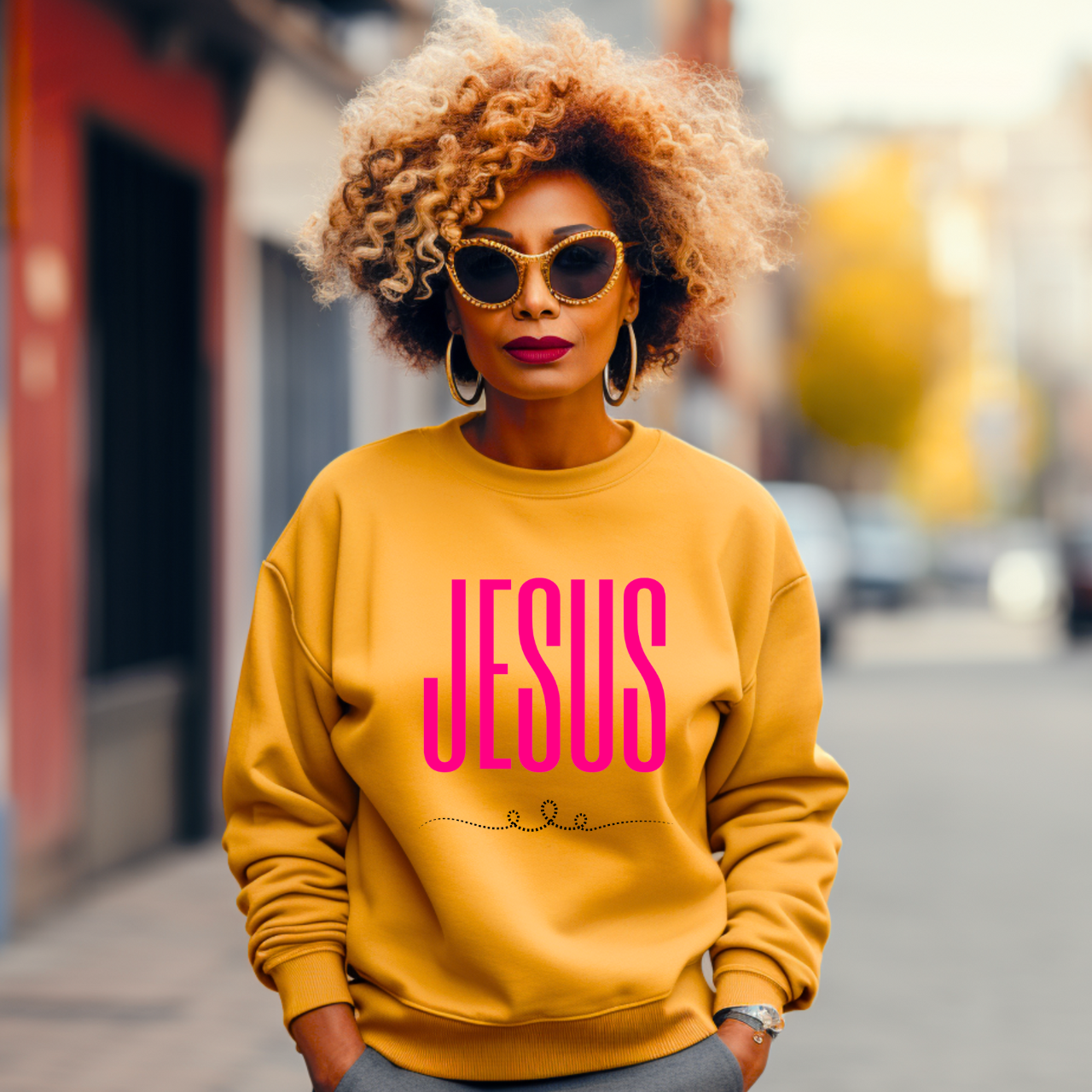 Jesus Script Crewneck Sweatshirt, Minimal Faith Graphic Pullover, Christian Gifts product thumbnail image Jesus Script Crewneck Sweatshirt, Minimal Faith Graphic Pullover, Christian Gifts product thumbnail image