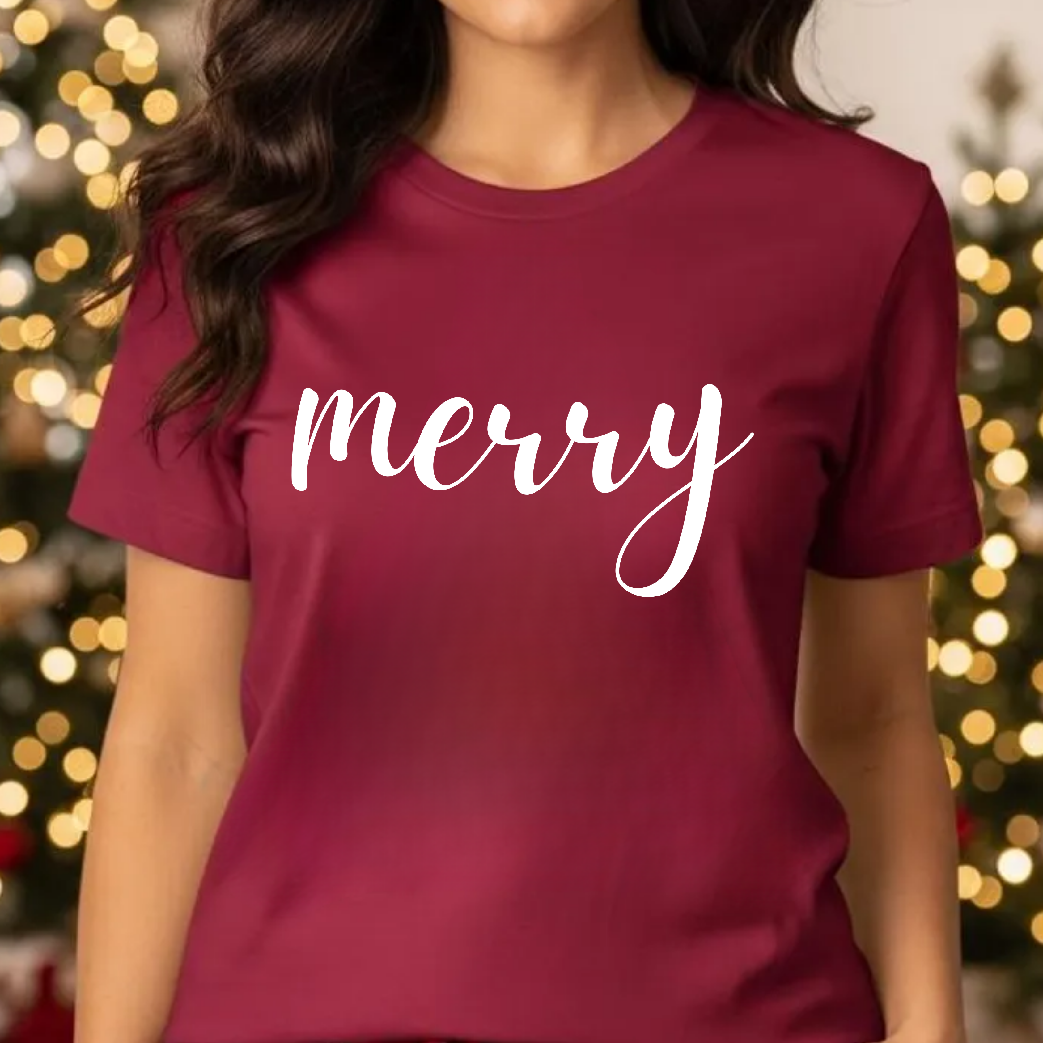 Merry — Christmas Holiday Graphic T-Shirt product thumbnail image