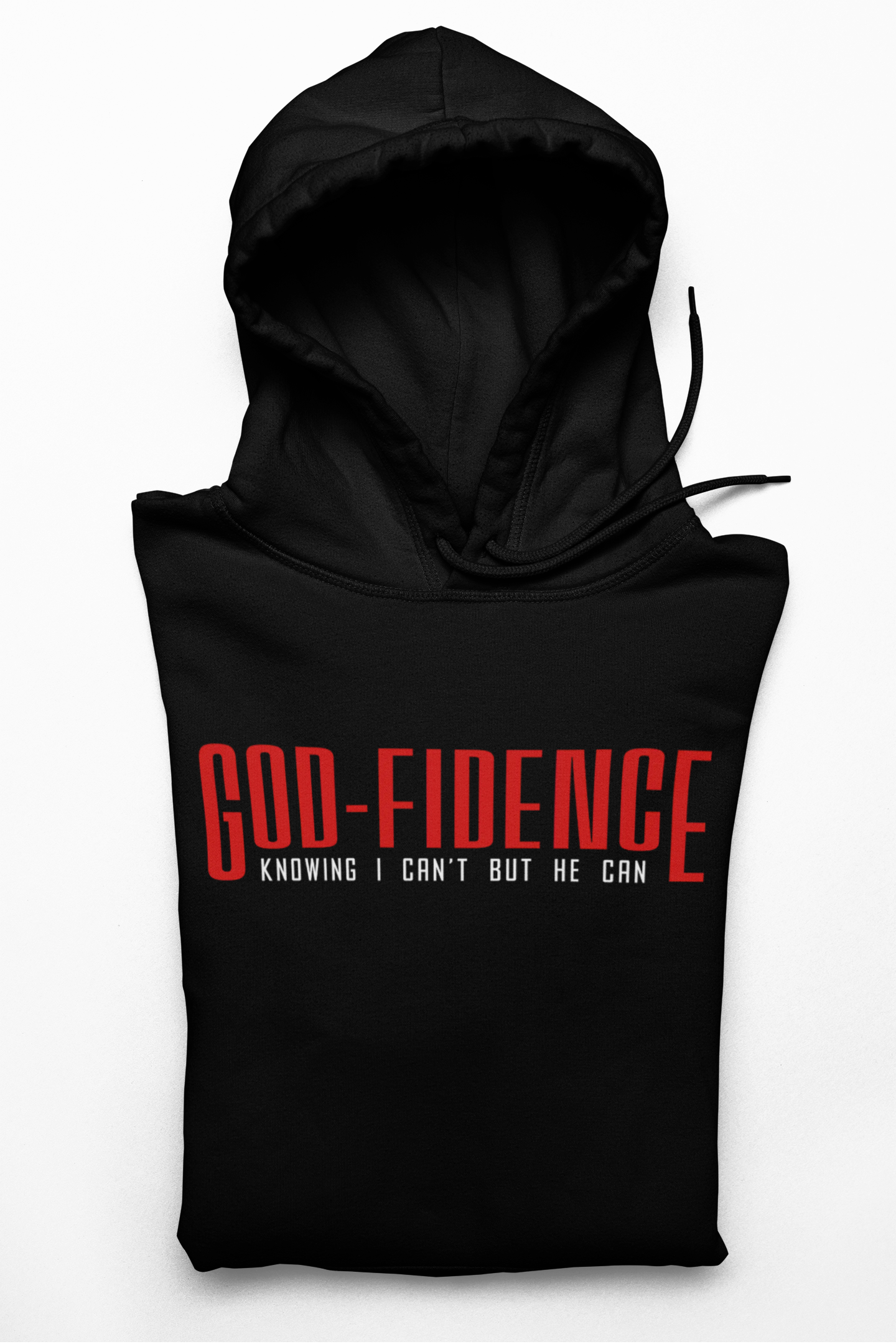 God-Fidence Crewneck Sweatshirt — "Knowing I Can't But He Can" Faith Pullover product thumbnail image