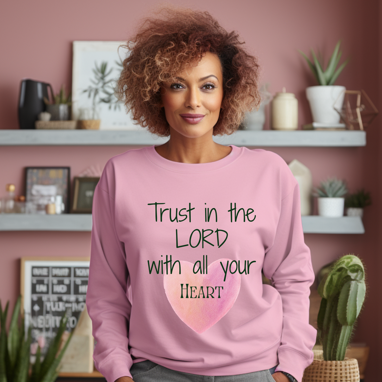 Trust in the LORD Script Crewneck Sweatshirt, Faith Graphic Pullover, Christian Gifts product thumbnail image Trust in the LORD Script Crewneck Sweatshirt, Faith Graphic Pullover, Christian Gifts product thumbnail image