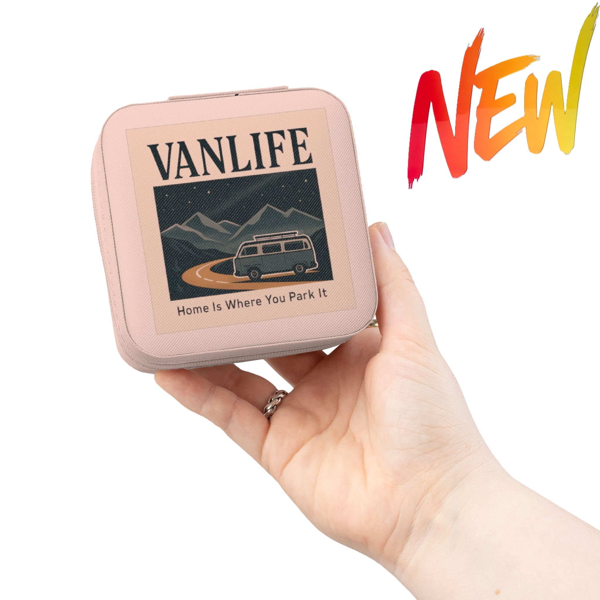 "NEW" Vanlife Jewelry Travel Case – ("Home Is Where You Park It -But The View keep Changing”) Compact Ring & Earring Organizer ("Home Is Where You Park It -But The View keep Changing”) product thumbnail image "NEW" Vanlife Jewelry Travel Case – ("Home Is Where You Park It -But The View keep Changing”) Compact Ring & Earring Organizer ("Home Is Where You Park It -But The View keep Changing”) product thumbnail image