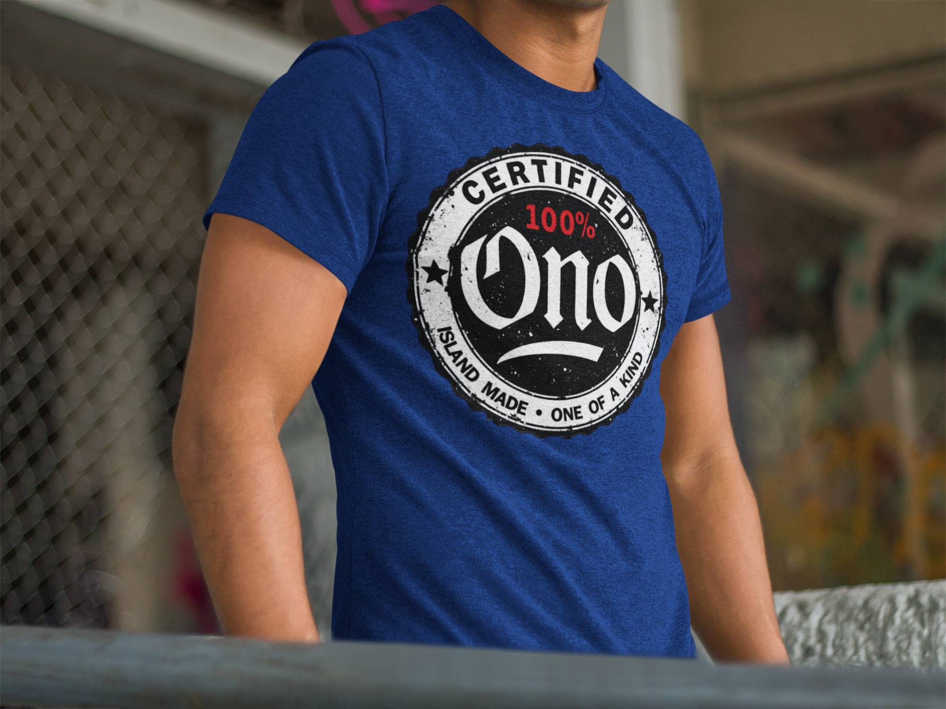 Certified 100% Ono Stamp T-Shirt — One of a Kind Island Made Hawaii Slang  Unisex Graphic Tee product thumbnail image