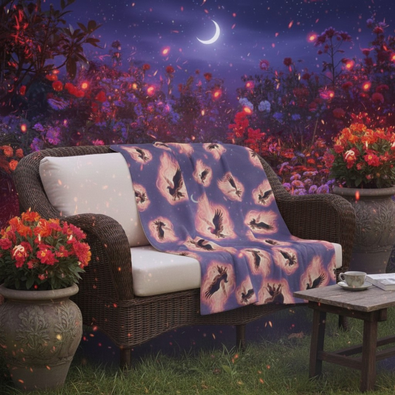 Cinderwing - Velveteen Plush Blanket product thumbnail image Cinderwing - Velveteen Plush Blanket product thumbnail image