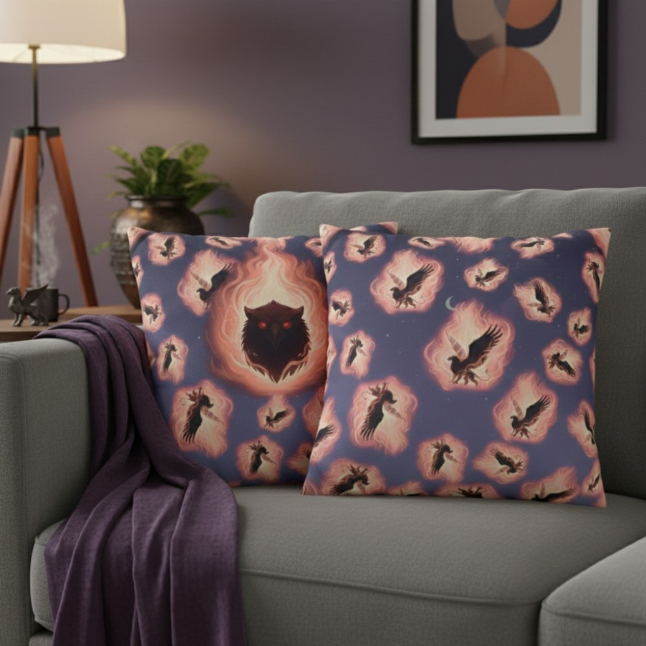 Cinderwing - Faux-Suede Square Pillowcase product thumbnail image