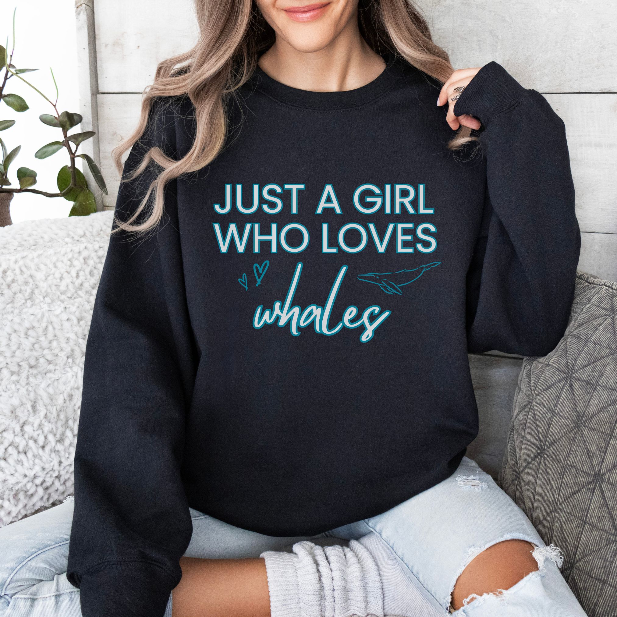 Just A Girl Who Loves Whales Sweatshirt product thumbnail image