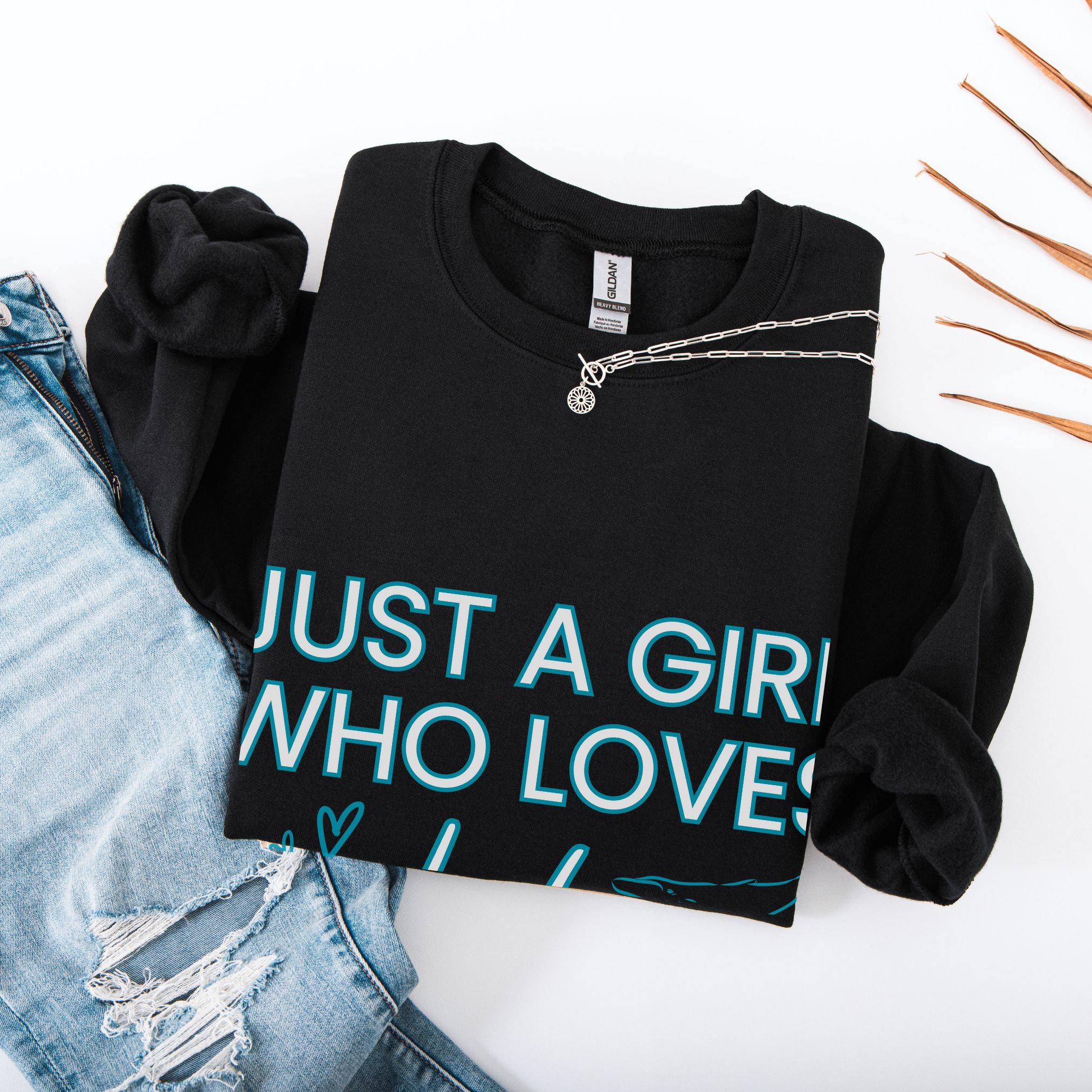 Just A Girl Who Loves Whales Sweatshirt product thumbnail image Just A Girl Who Loves Whales Sweatshirt product thumbnail image