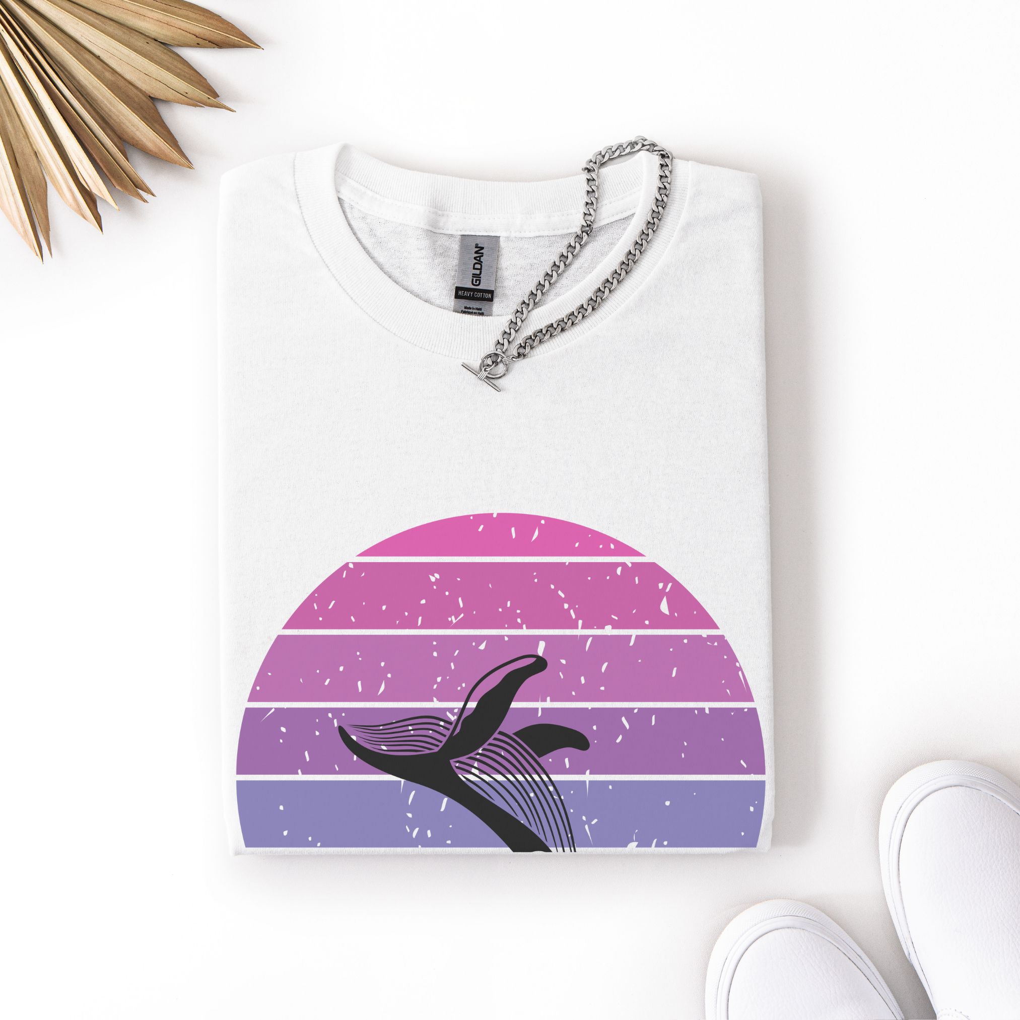 Retro Sunset Whale T-Shirt — Vintage Ocean Whale Lovers Tee product thumbnail image Retro Sunset Whale T-Shirt — Vintage Ocean Whale Lovers Tee product thumbnail image