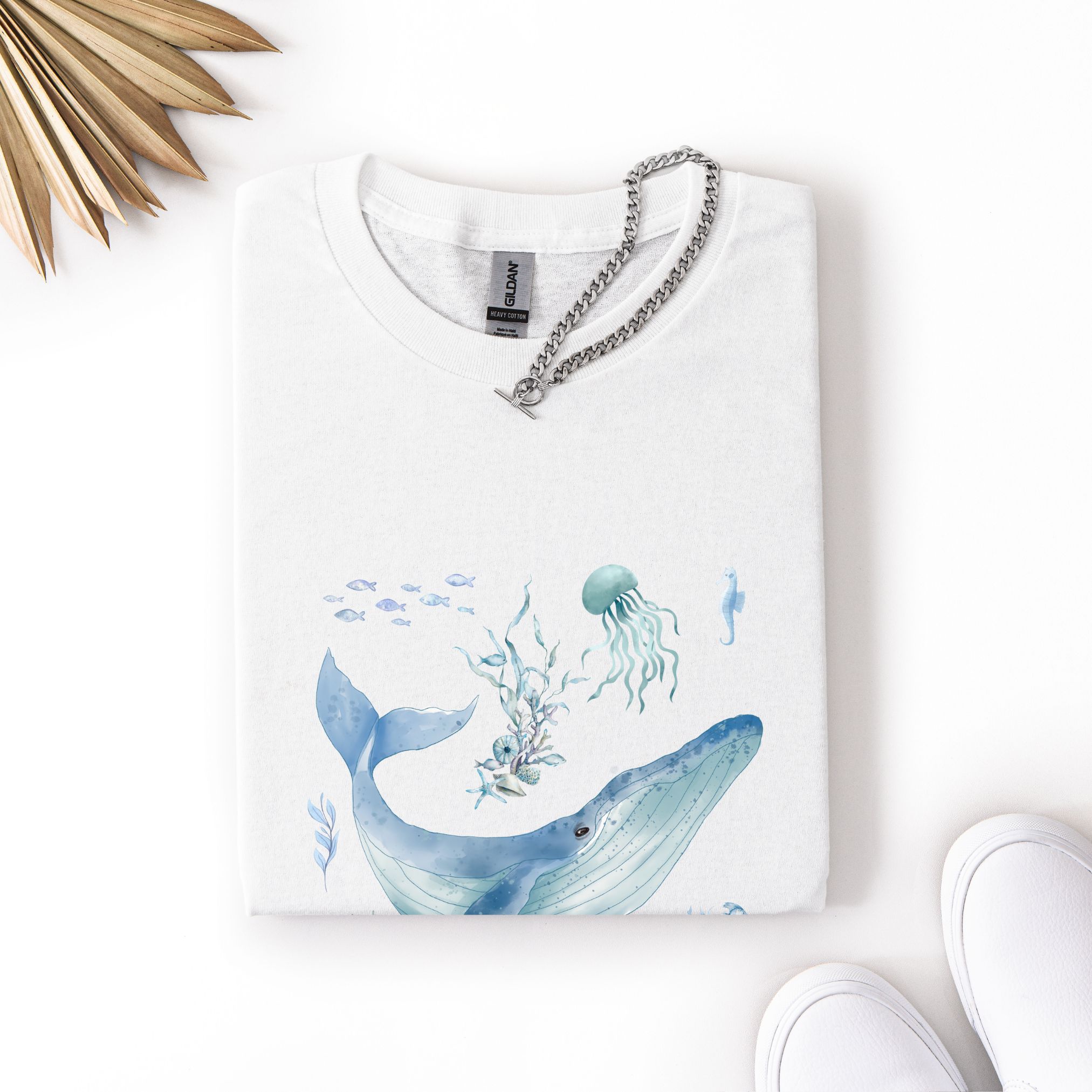 Whale Lover T-Shirt — Magnificent Whale Ocean Scene product thumbnail image Whale Lover T-Shirt — Magnificent Whale Ocean Scene product thumbnail image