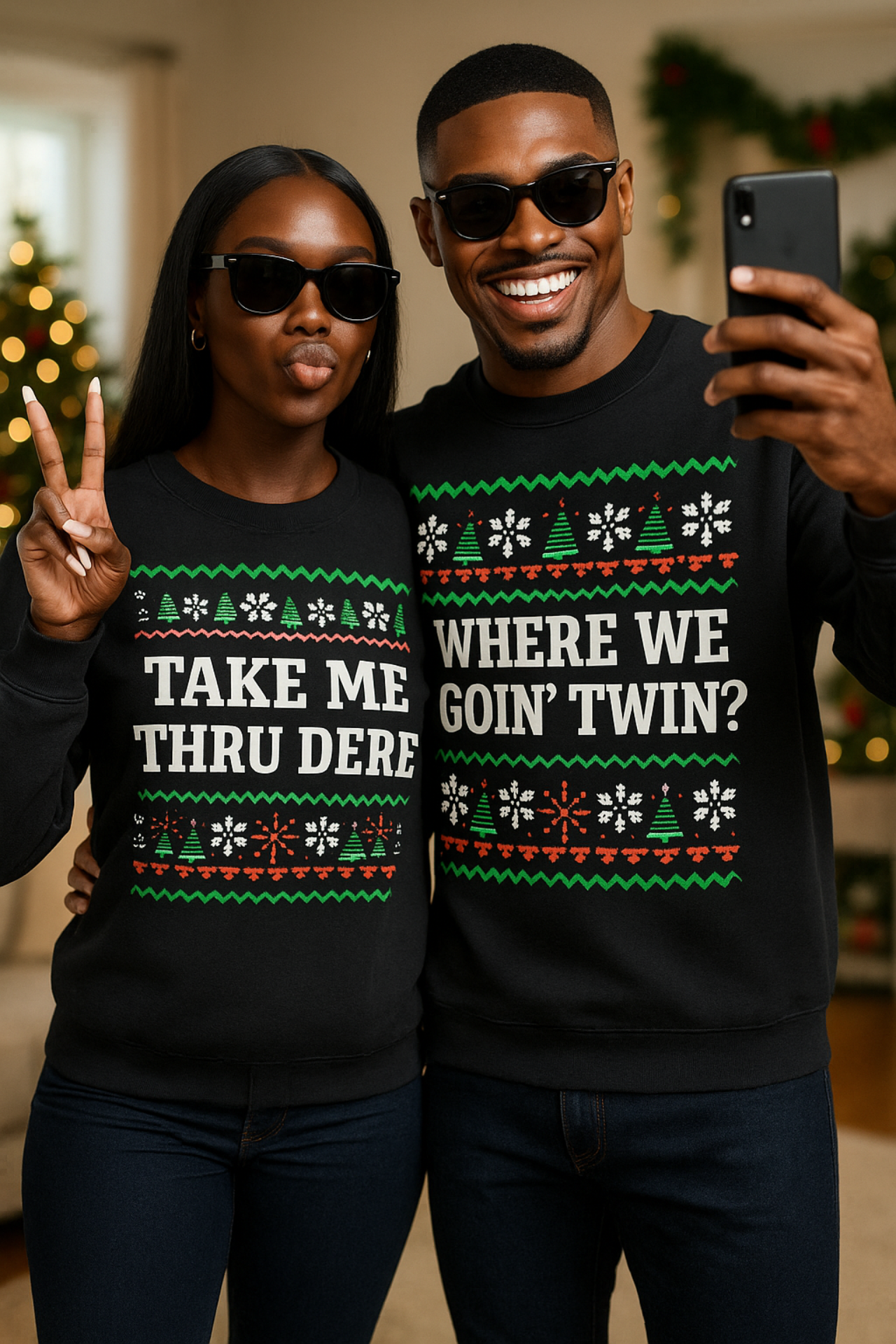 Take Me Thru Dere - Christmas Sweater product thumbnail image Take Me Thru Dere - Christmas Sweater product thumbnail image