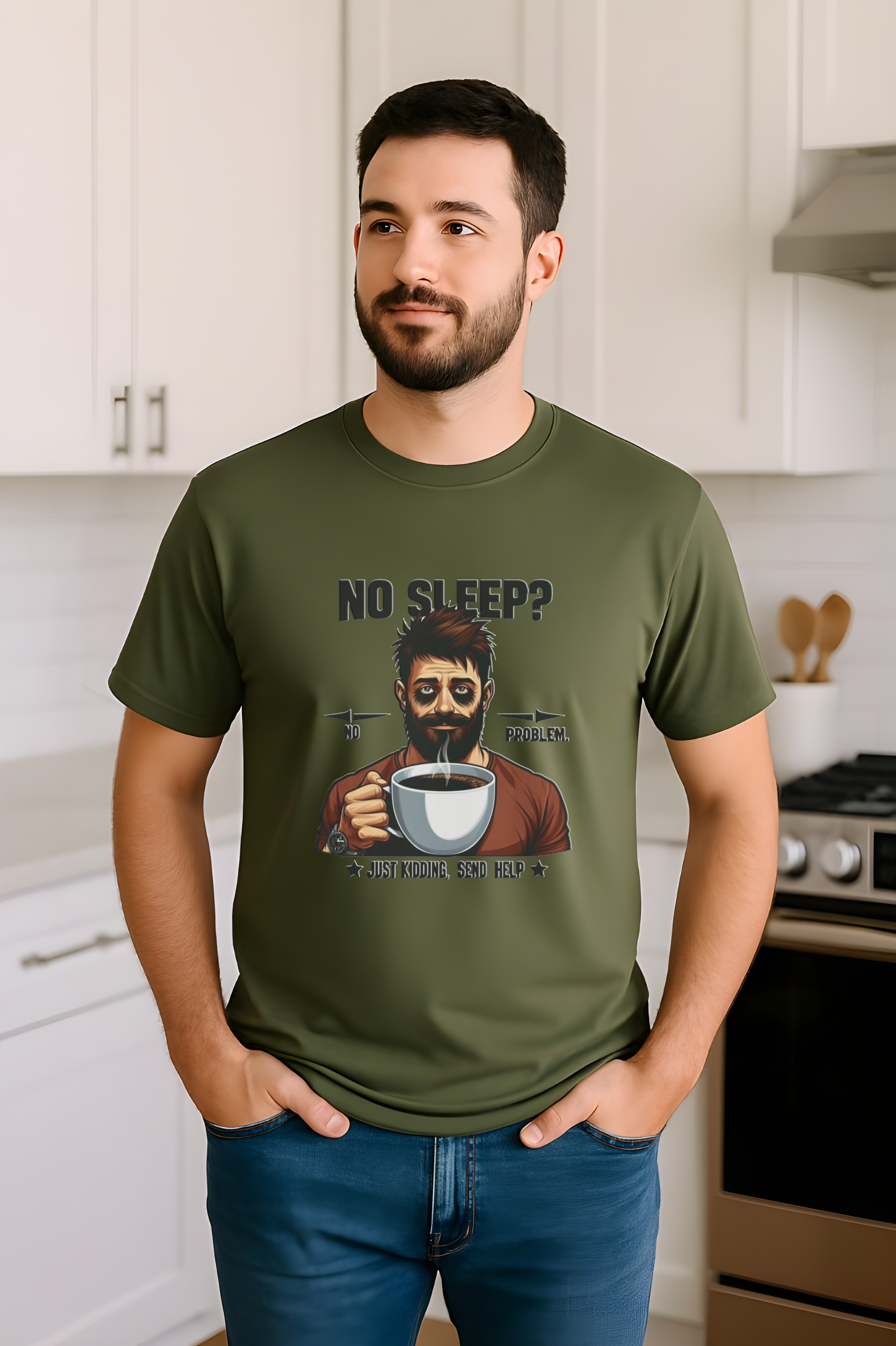 Funny “No Sleep Send Help” Coffee Lover Softstyle Tee • Exhausted Dad Shirt • Relatable Humor Graphic Tee • Gildan Softstyle Unisex T-Shirt for Coffee Drinkers & Tired Humans product thumbnail image Funny “No Sleep Send Help” Coffee Lover Softstyle Tee • Exhausted Dad Shirt • Relatable Humor Graphic Tee • Gildan Softstyle Unisex T-Shirt for Coffee Drinkers & Tired Humans product thumbnail image