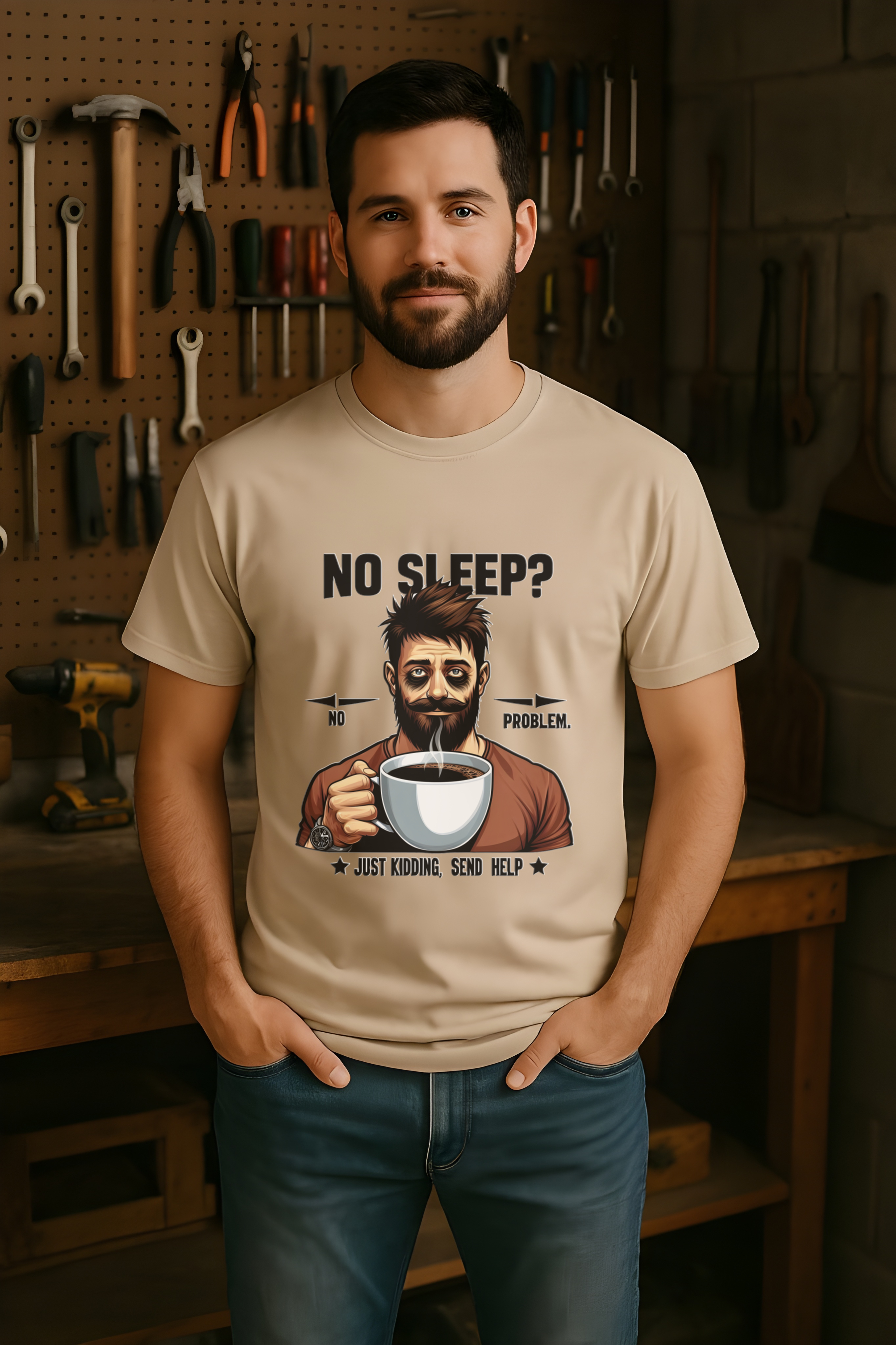 Funny “No Sleep Send Help” Coffee Lover Softstyle Tee • Exhausted Dad Shirt • Relatable Humor Graphic Tee • Gildan Softstyle Unisex T-Shirt for Coffee Drinkers & Tired Humans product thumbnail image Funny “No Sleep Send Help” Coffee Lover Softstyle Tee • Exhausted Dad Shirt • Relatable Humor Graphic Tee • Gildan Softstyle Unisex T-Shirt for Coffee Drinkers & Tired Humans product thumbnail image