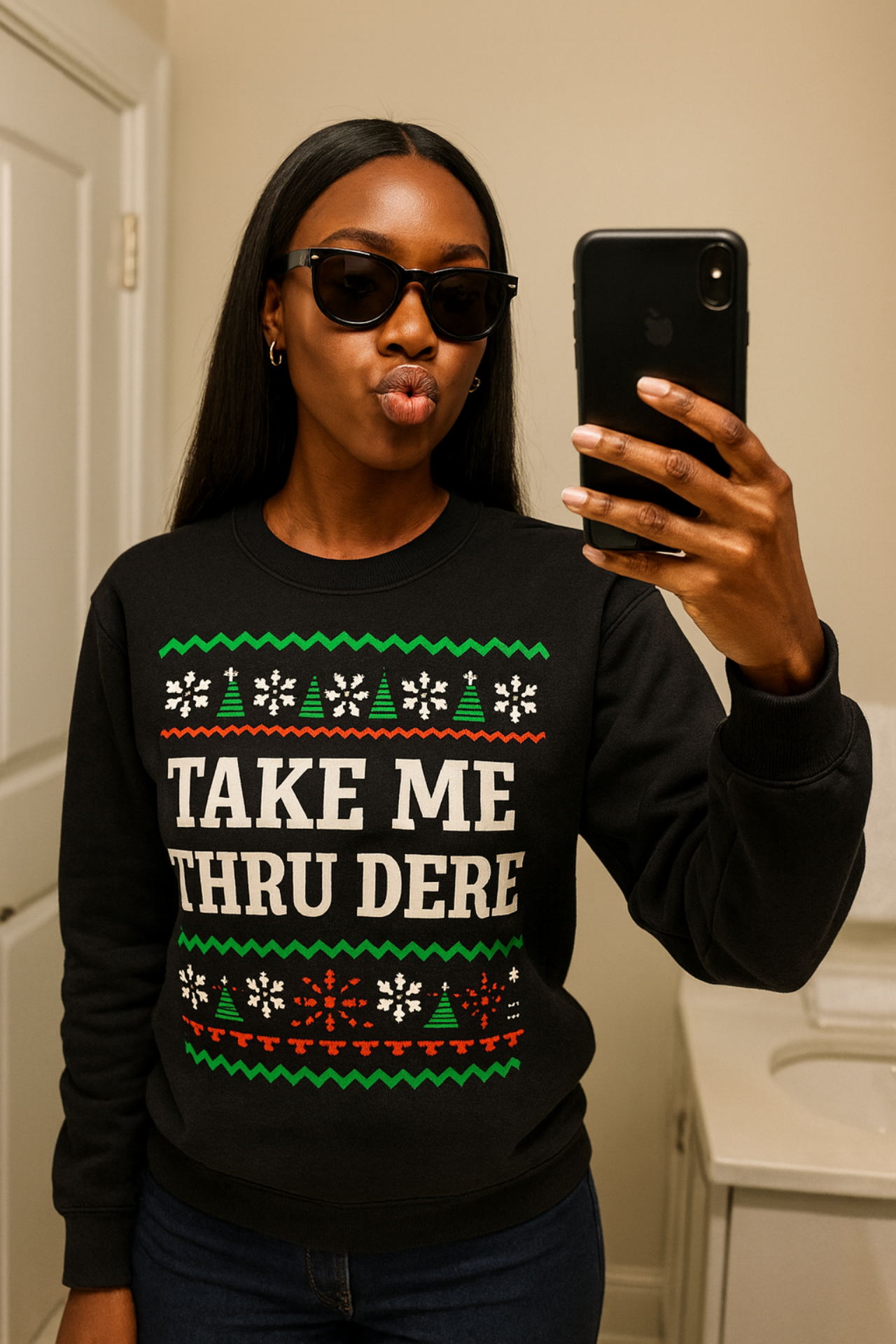 Take Me Thru Dere - Christmas Sweater product thumbnail image Take Me Thru Dere - Christmas Sweater product thumbnail image