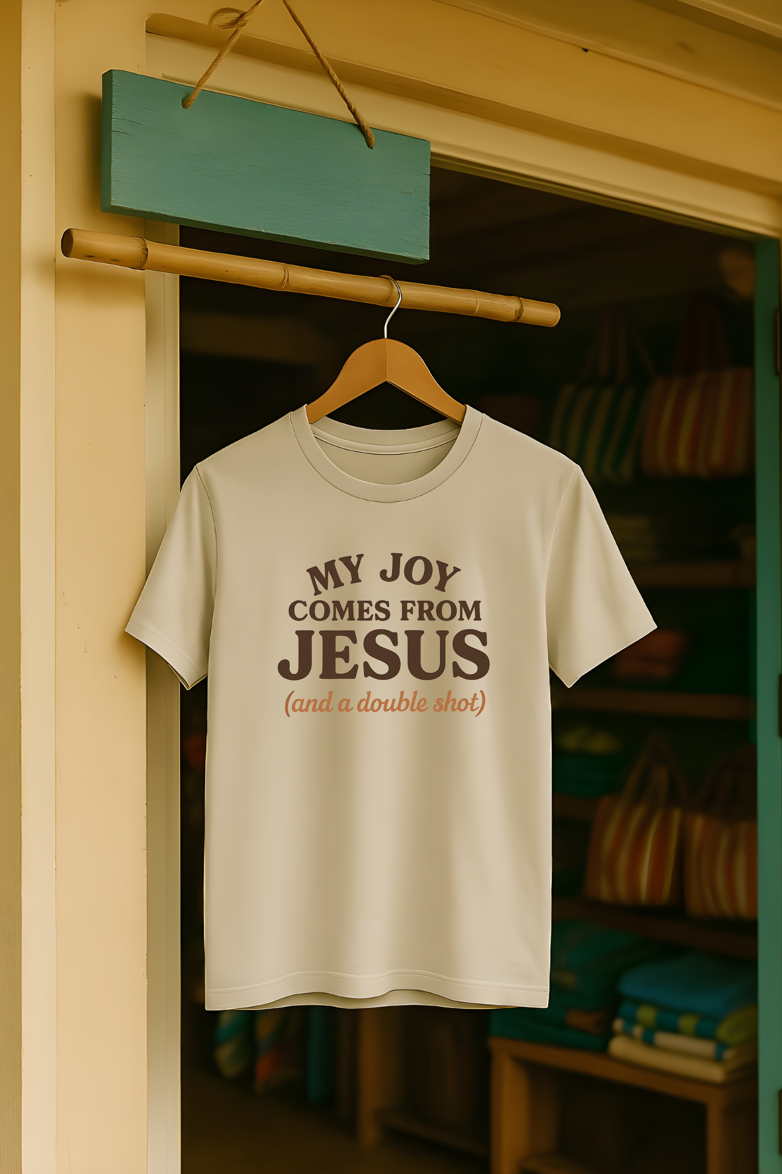 My Joy Comes from Jesus and a Double Shot Christian Softstyle Unisex T-Shirt – Funny Faith and Coffee Lover Tee, Joy of the Lord Shirt, Christian Apparel Gift for Women product thumbnail image My Joy Comes from Jesus and a Double Shot Christian Softstyle Unisex T-Shirt – Funny Faith and Coffee Lover Tee, Joy of the Lord Shirt, Christian Apparel Gift for Women product thumbnail image
