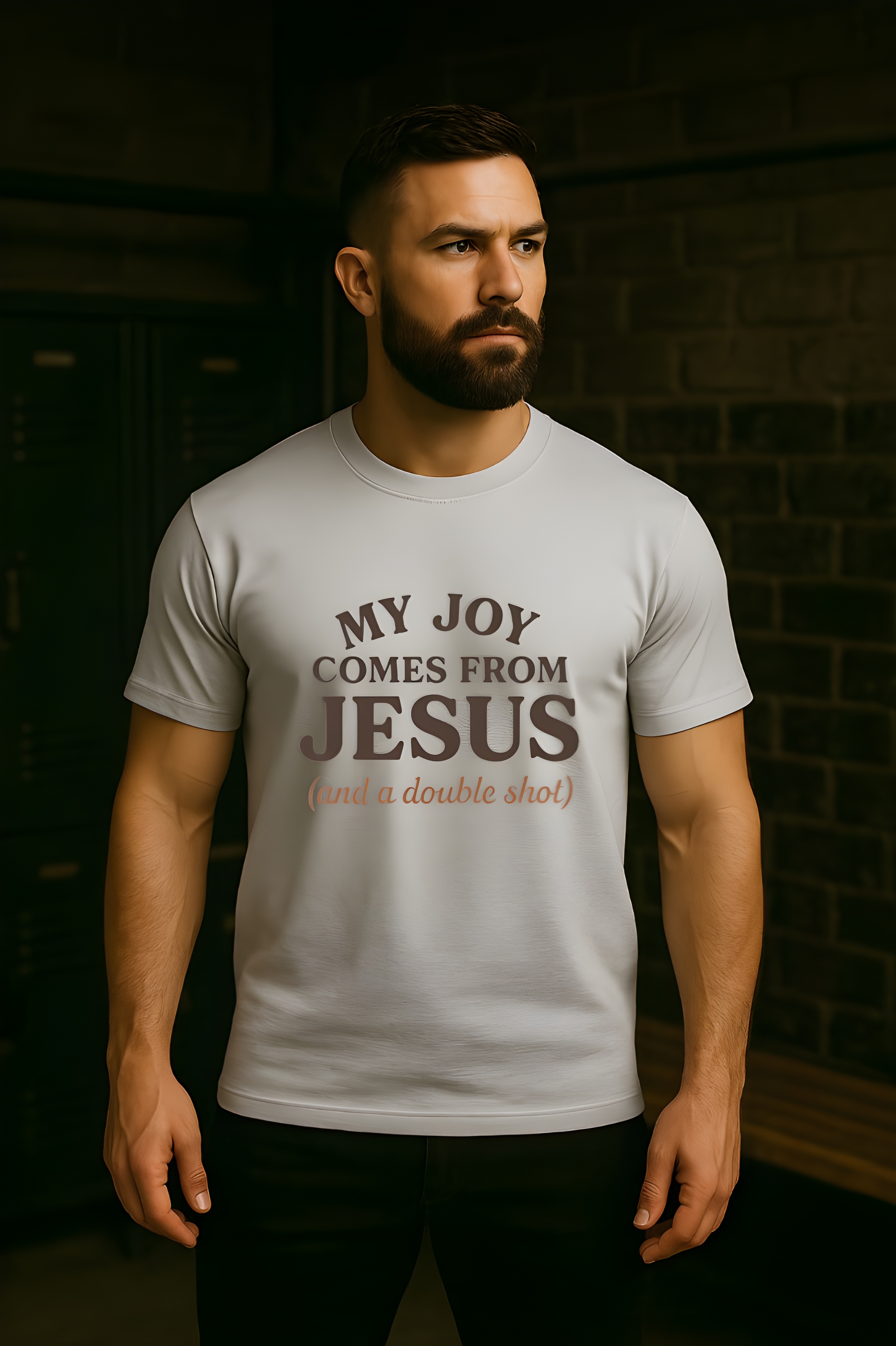 My Joy Comes from Jesus and a Double Shot Christian Softstyle Unisex T-Shirt – Funny Faith and Coffee Lover Tee, Joy of the Lord Shirt, Christian Apparel Gift for Women  product thumbnail image
