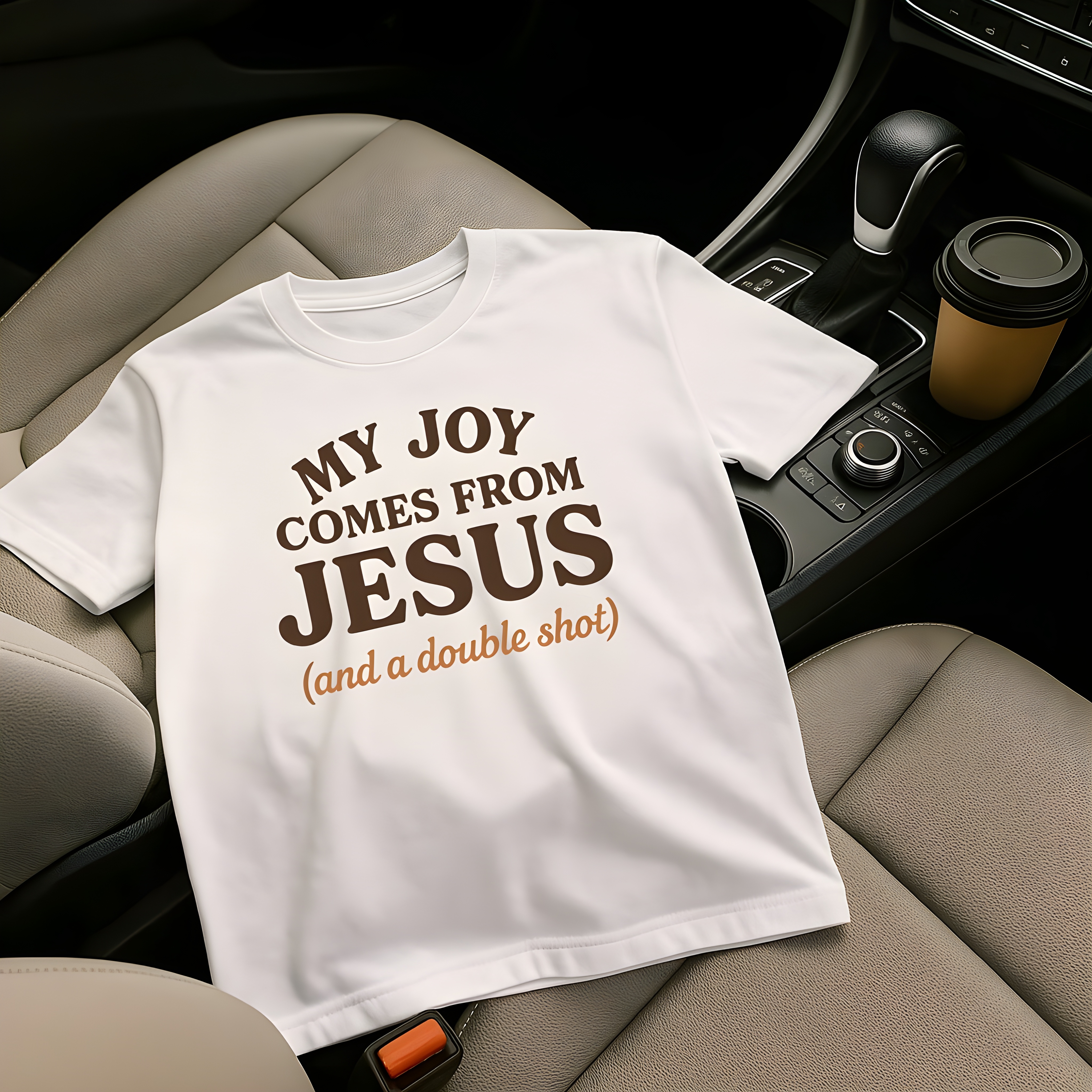 My Joy Comes from Jesus and a Double Shot Christian Softstyle Unisex T-Shirt – Funny Faith and Coffee Lover Tee, Joy of the Lord Shirt, Christian Apparel Gift for Women product thumbnail image My Joy Comes from Jesus and a Double Shot Christian Softstyle Unisex T-Shirt – Funny Faith and Coffee Lover Tee, Joy of the Lord Shirt, Christian Apparel Gift for Women product thumbnail image