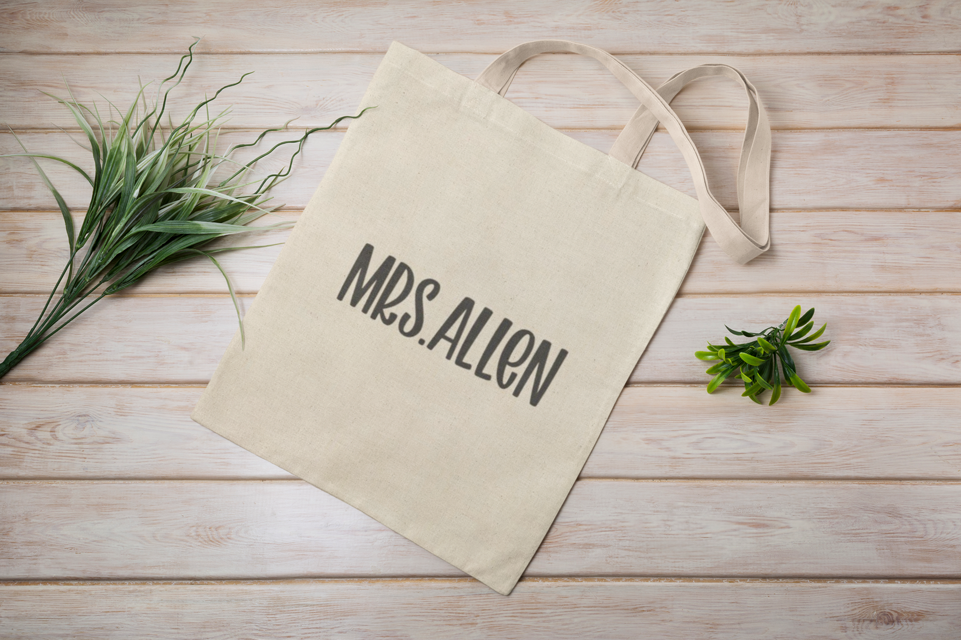 Teacher Appreciation Canvas Tote Bag — “A Great Teacher is Hard to Find &amp; Impossible to Forget” Personalized Tote product thumbnail image
