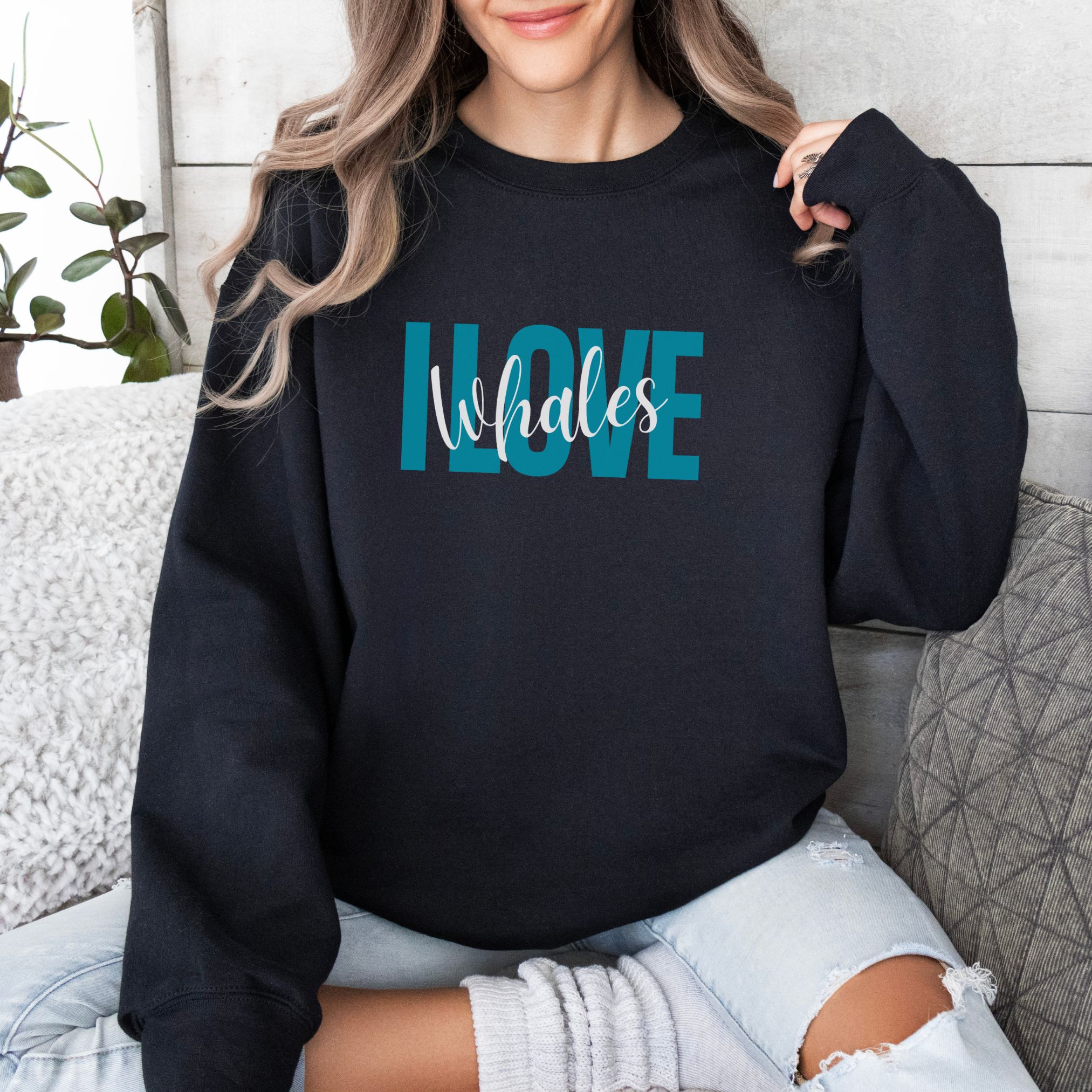 Whale Lover Sweatshirt - Unisex Crewneck Whale Lover Sweatshirt - Unisex Crewneck