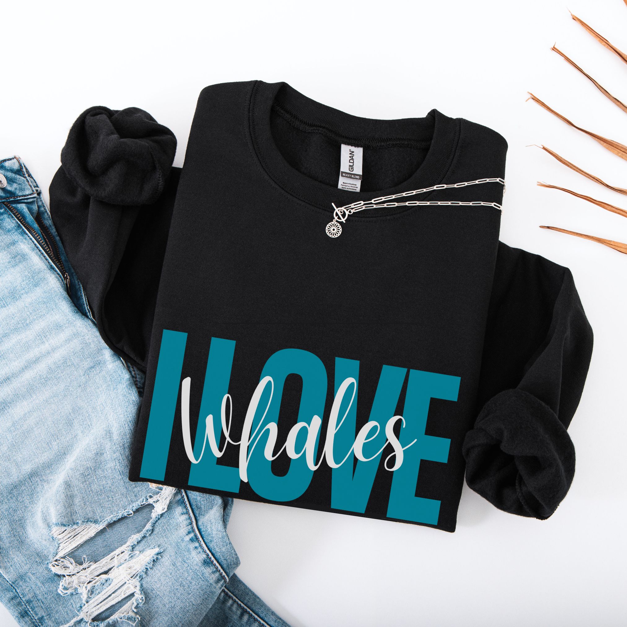 Whale Lover Sweatshirt - Unisex Crewneck product thumbnail image