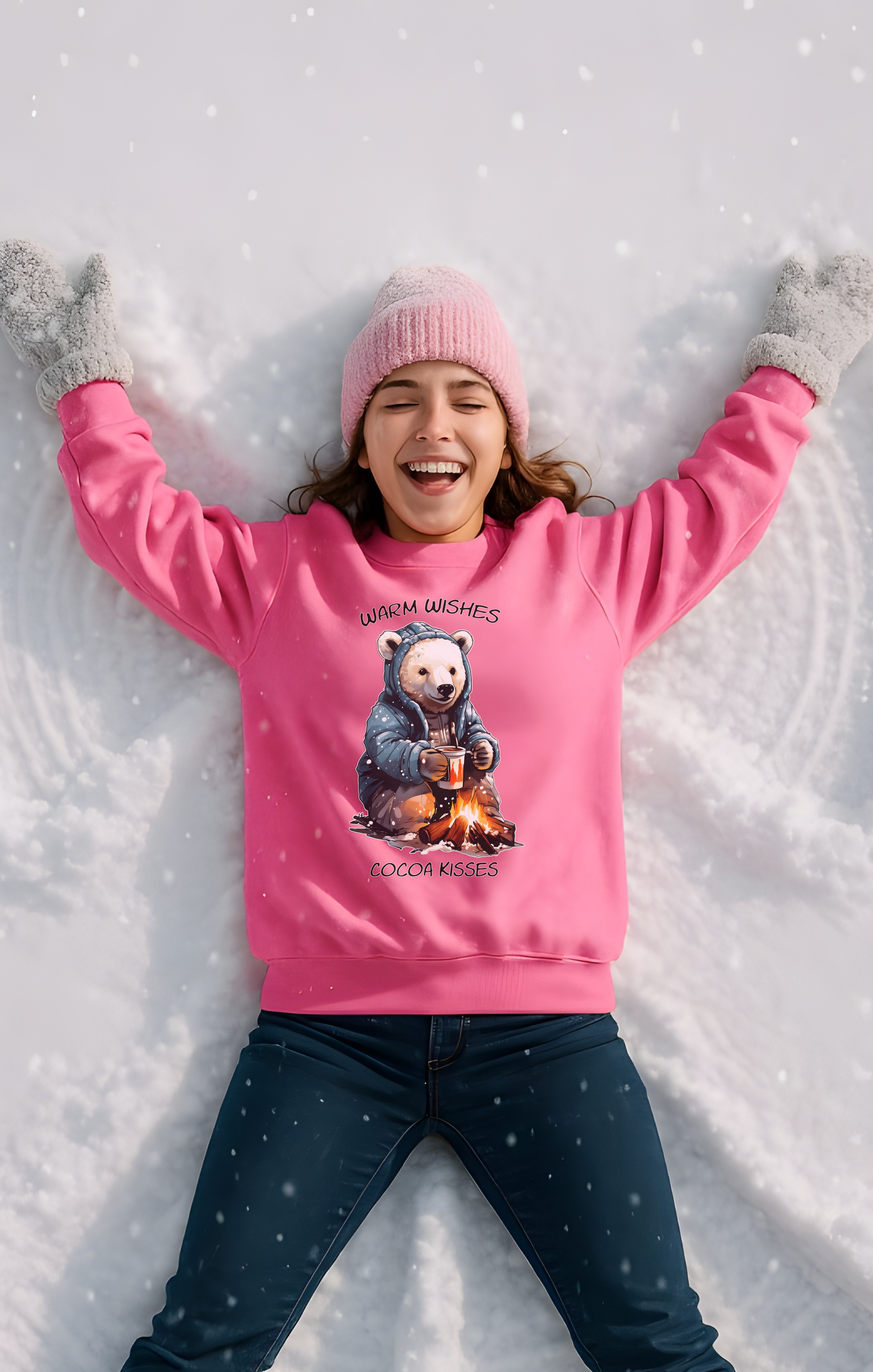 Warm Wishes & Cocoa Kisses Polar Bear Christmas Sweatshirt – Cozy Holiday Pullover for Winter, Cute Hot Cocoa Sweater, Soft Fleece Christian Winter Apparel product thumbnail image Warm Wishes & Cocoa Kisses Polar Bear Christmas Sweatshirt – Cozy Holiday Pullover for Winter, Cute Hot Cocoa Sweater, Soft Fleece Christian Winter Apparel product thumbnail image