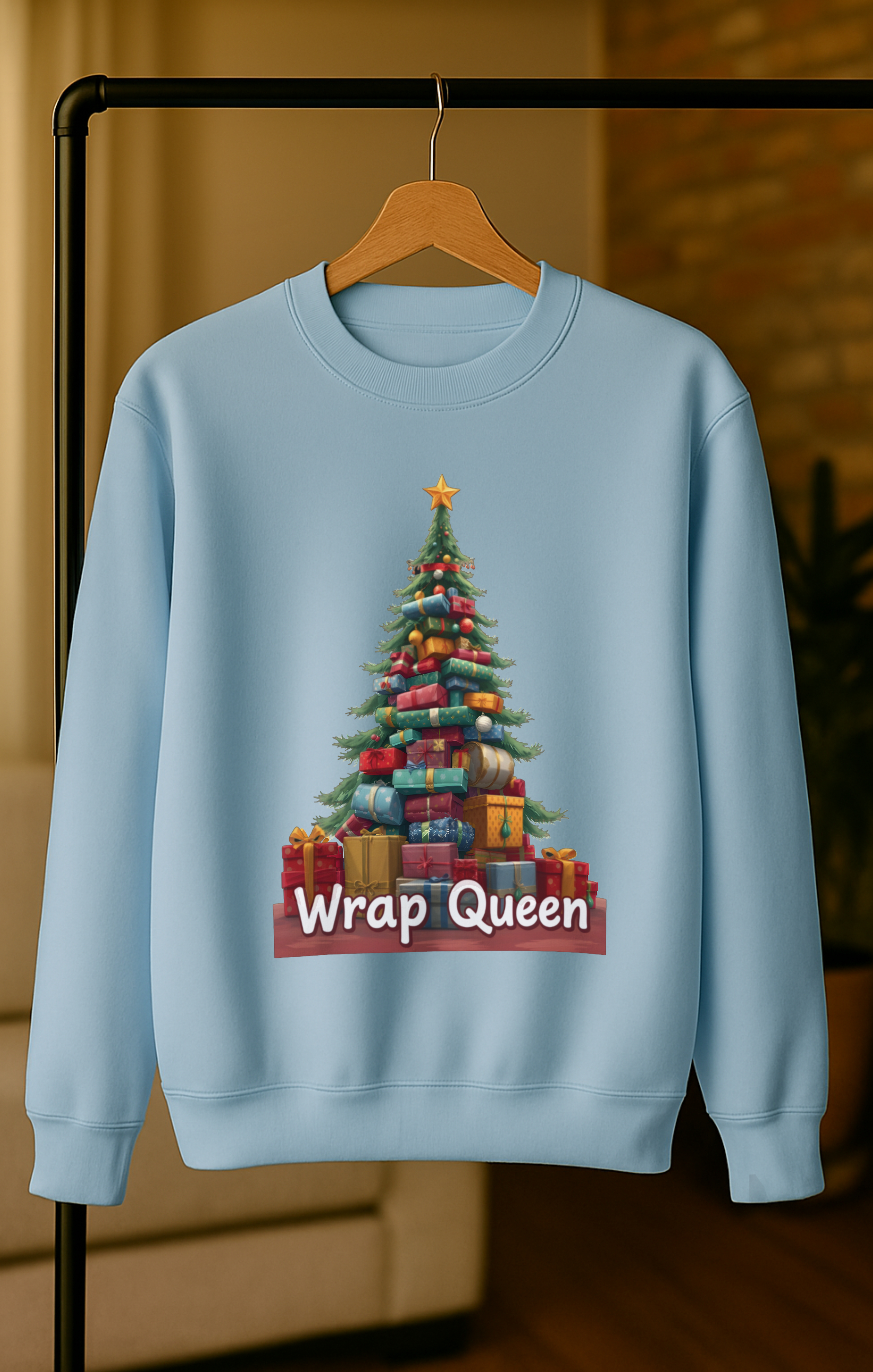 Wrap Queen Christmas Sweatshirt • Funny Holiday Gift-Wrapping Crewneck • Cozy Winter Fleece Pullover for Gift Wrappers, Moms & Festive Queens product thumbnail image Wrap Queen Christmas Sweatshirt • Funny Holiday Gift-Wrapping Crewneck • Cozy Winter Fleece Pullover for Gift Wrappers, Moms & Festive Queens product thumbnail image