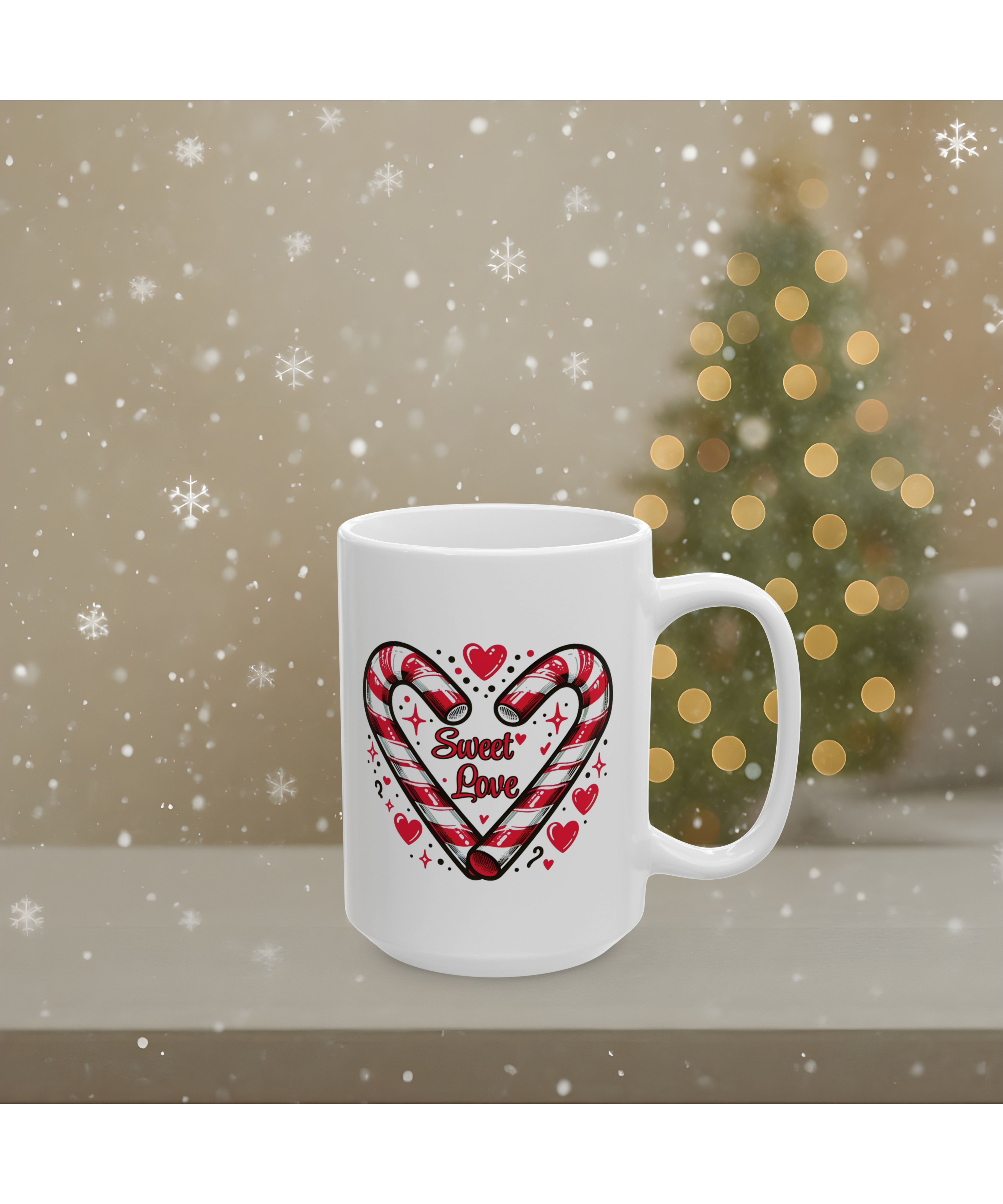 Sweet Love Candy Cane Heart Mug – Cute Holiday Coffee Cup, Christmas Cocoa Mug, Red & White Festive Ceramic Cup (11oz & 15oz), Dishwasher & Microwave Safe product thumbnail image Sweet Love Candy Cane Heart Mug – Cute Holiday Coffee Cup, Christmas Cocoa Mug, Red & White Festive Ceramic Cup (11oz & 15oz), Dishwasher & Microwave Safe product thumbnail image